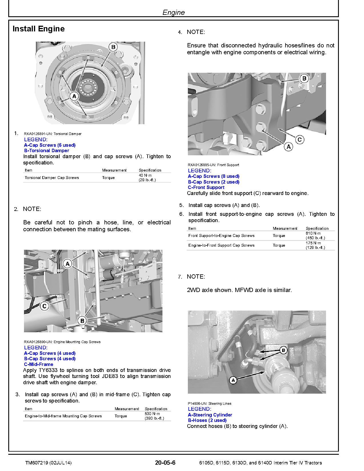 John Deere 6105D 6115D 6130D 6140D iT4 Tractors North America Repair Manual TM607219 (2)