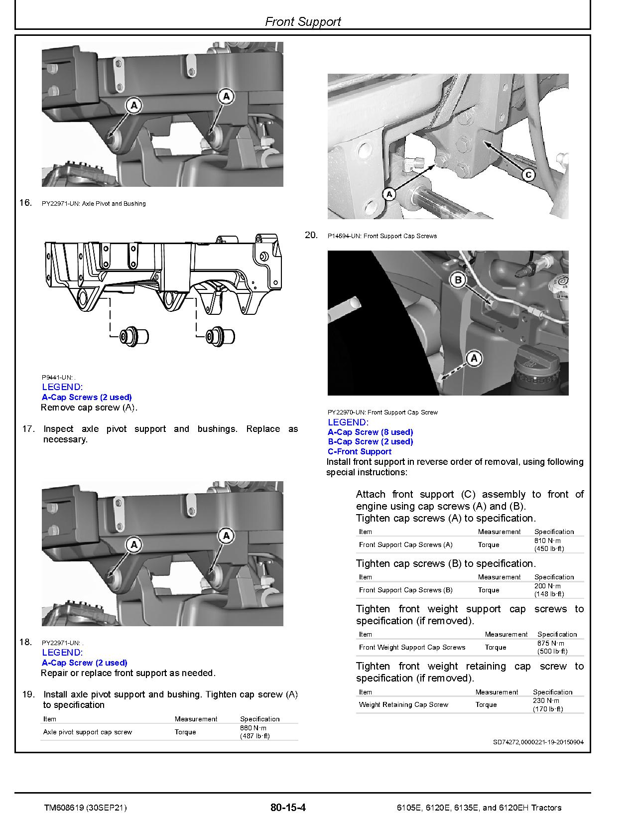 John Deere 6105E 6120E 6120EH 6135E Final Tier IV Tractors Repair Manual TM608619 (4)