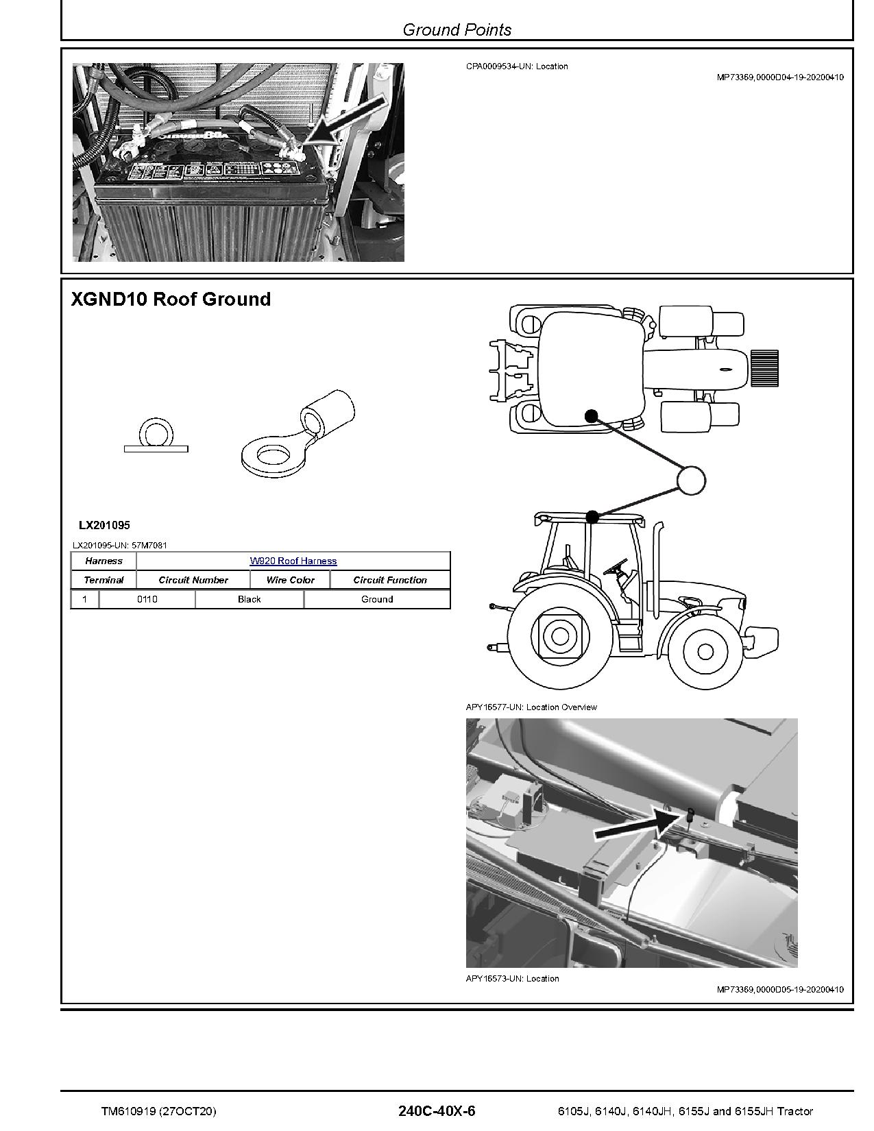 John Deere 6105J 6140J 6140JH 6155J 6155JH Tractors Diagnostic Manual TM610919 (2)