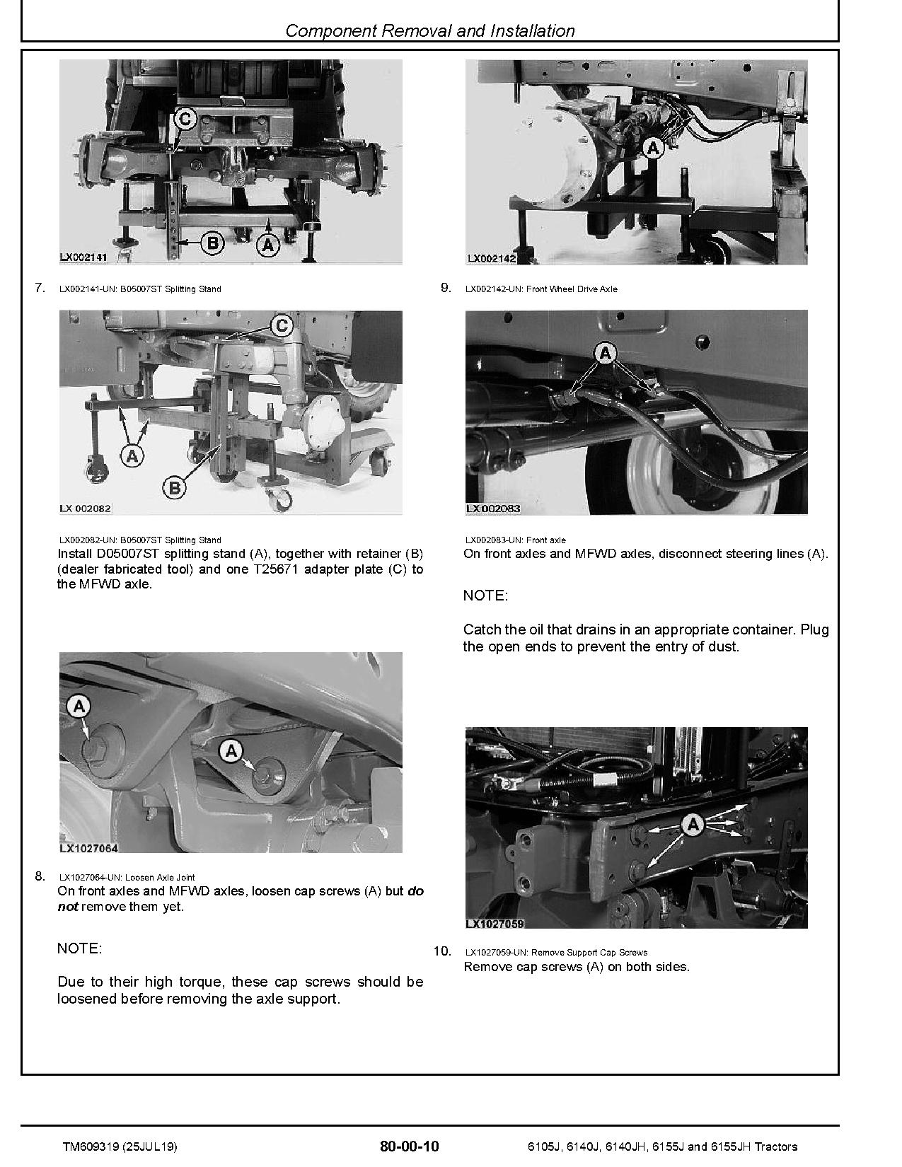 John Deere 6105J 6140J 6140JH 6155J 6155JH Tractors MY15 17 Repair Manual TM609319 (4)