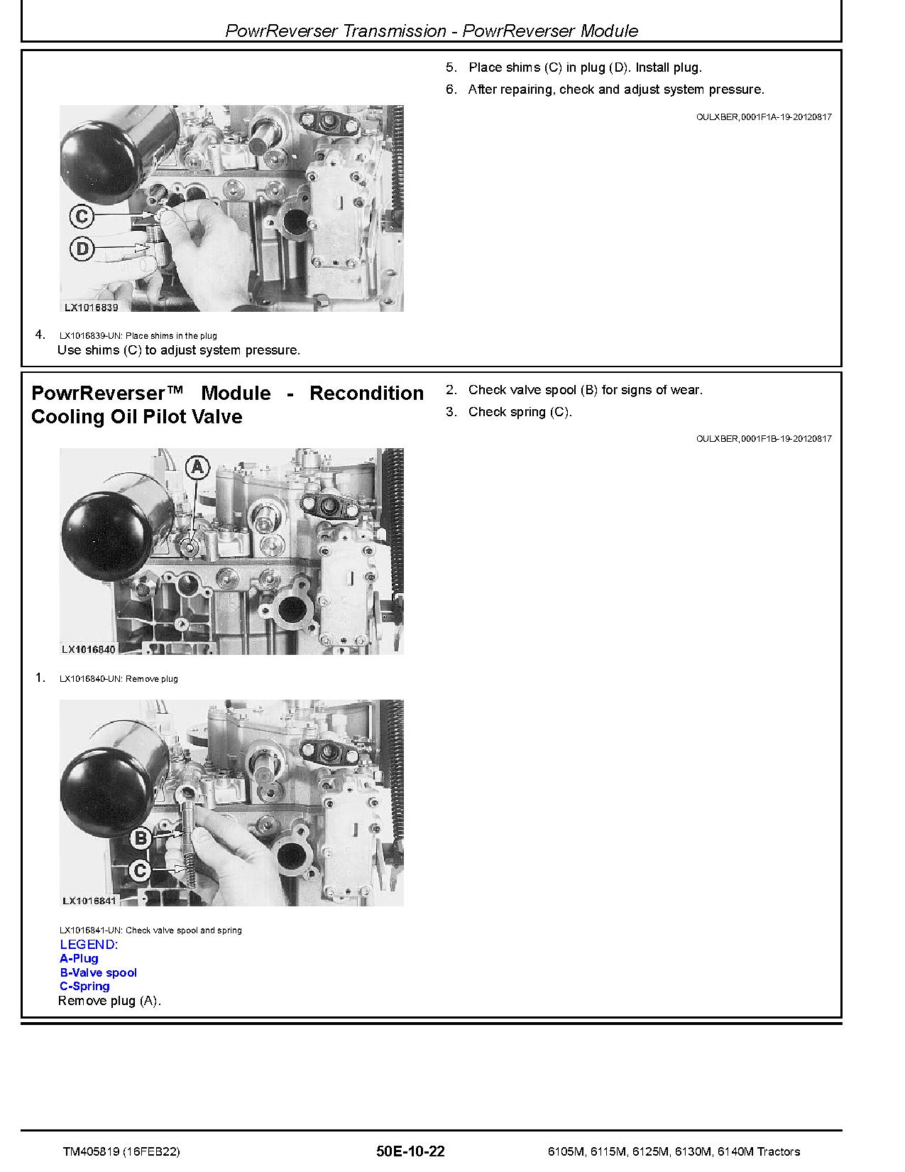 John Deere 6105M 6115M 6125M 6130M 6140M Tractors Repair Manual TM405819 (2)