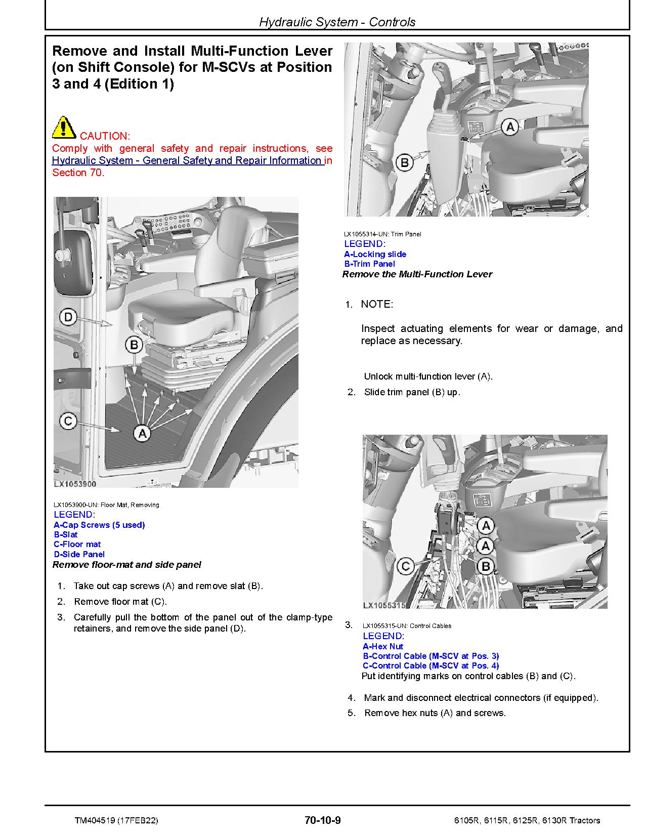 John Deere 6105R 6115R 6125R 6130R Tractors Repair Manual TM404519 (3)