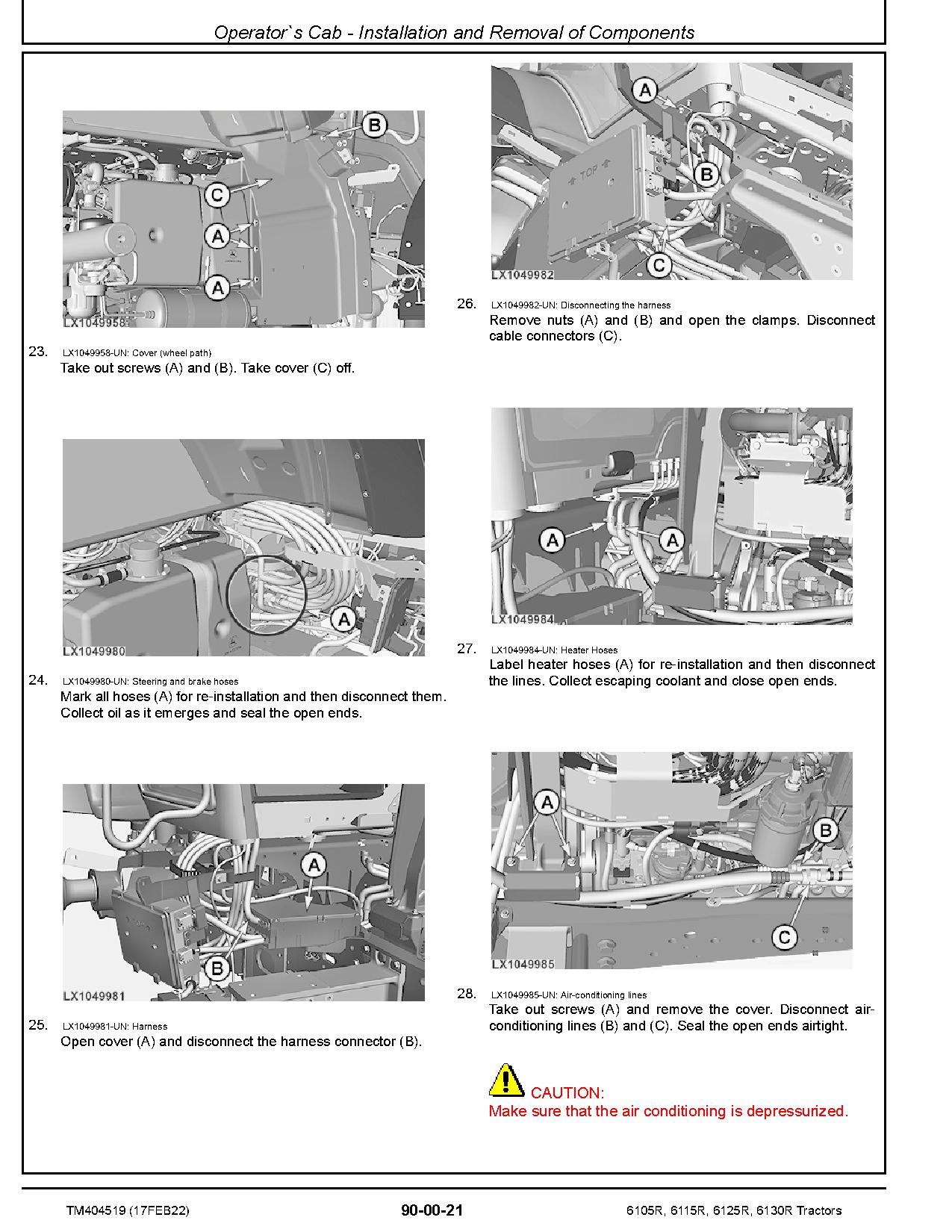 John Deere 6105R 6115R 6125R 6130R Tractors Repair Manual TM404519 (4)