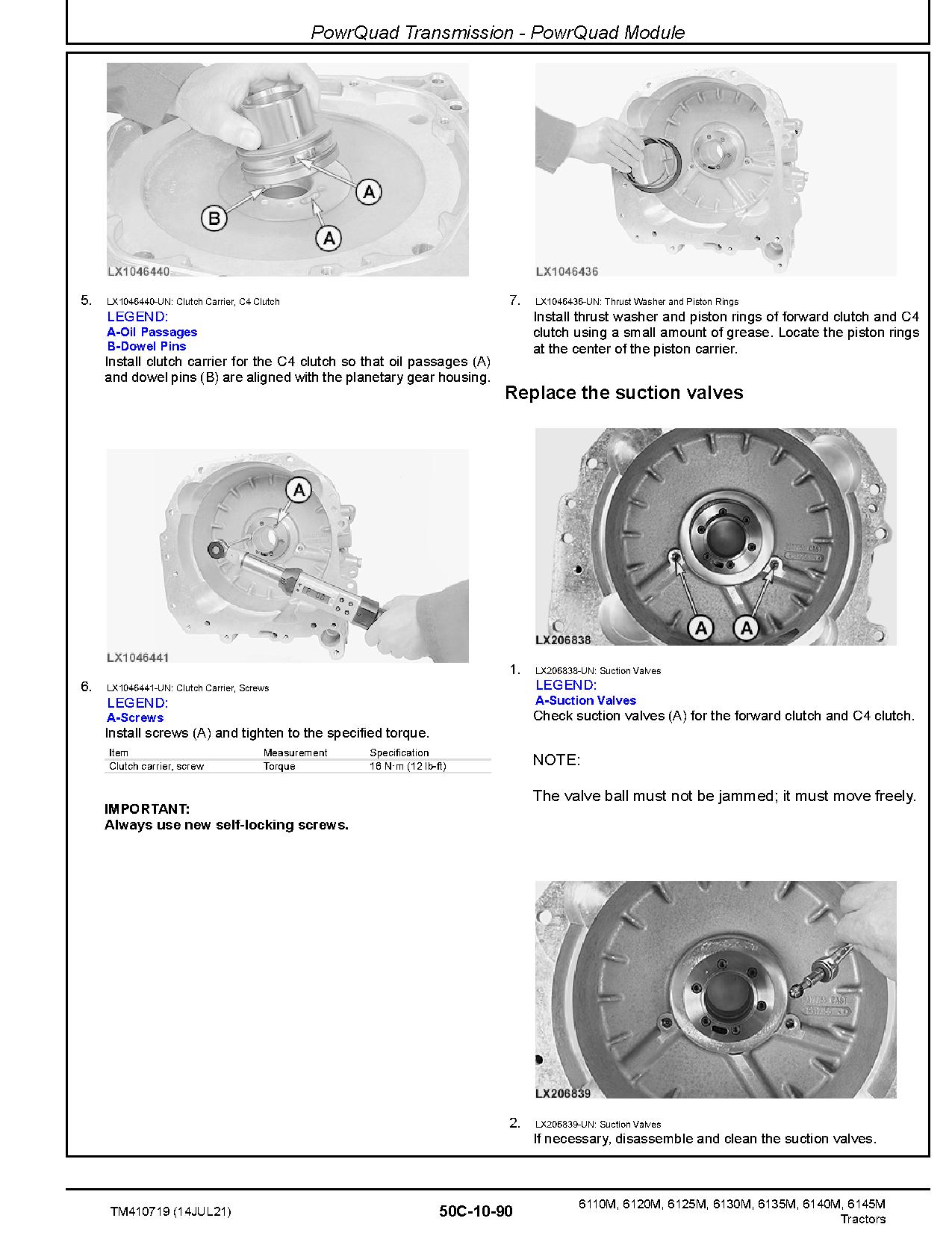 John Deere 6110M 6120M 6125M 6130M 6135M 6140M 6145M Tractors Repair Manual TM410719 (2)