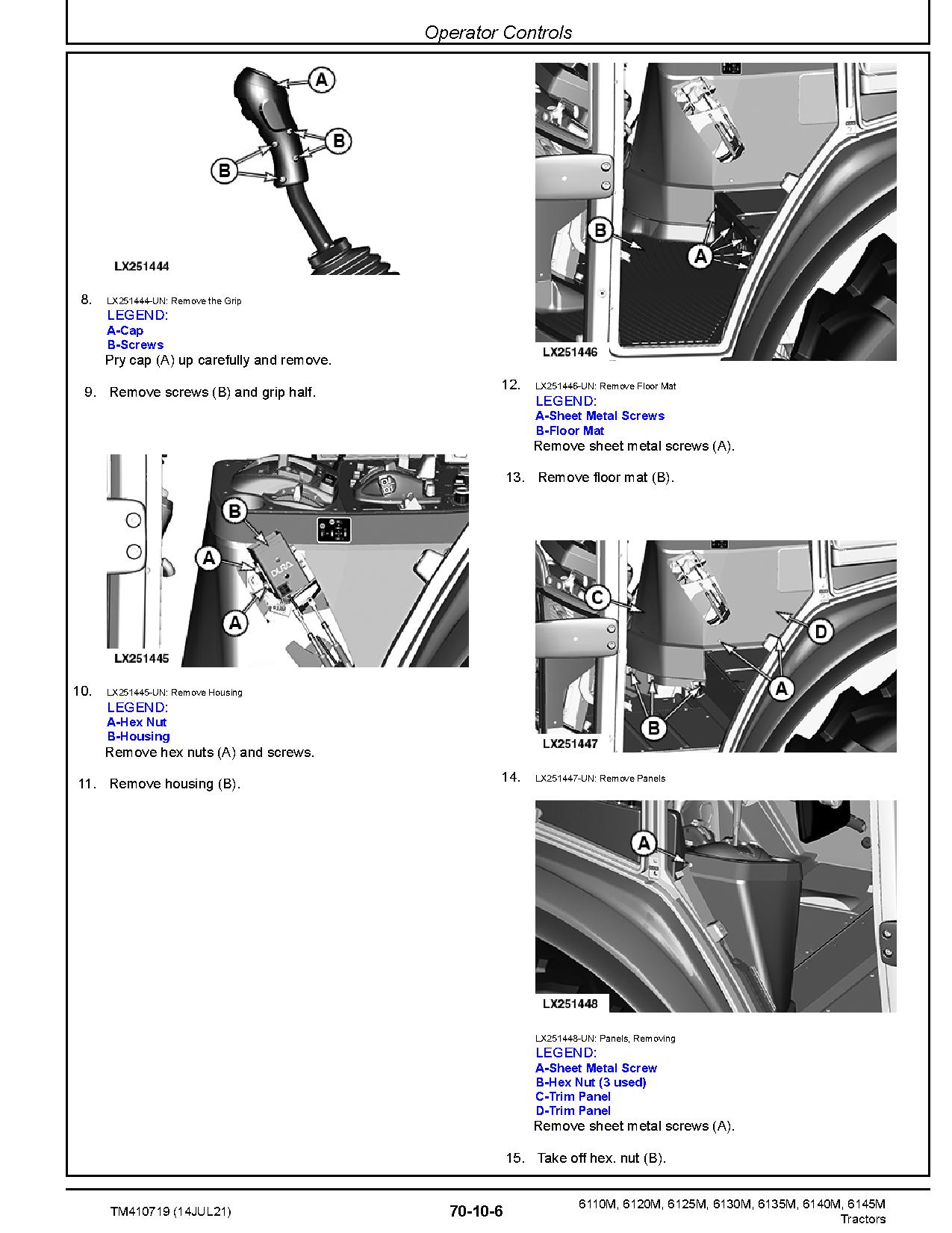 John Deere 6110M 6120M 6125M 6130M 6135M 6140M 6145M Tractors Repair Manual TM410719 (3)