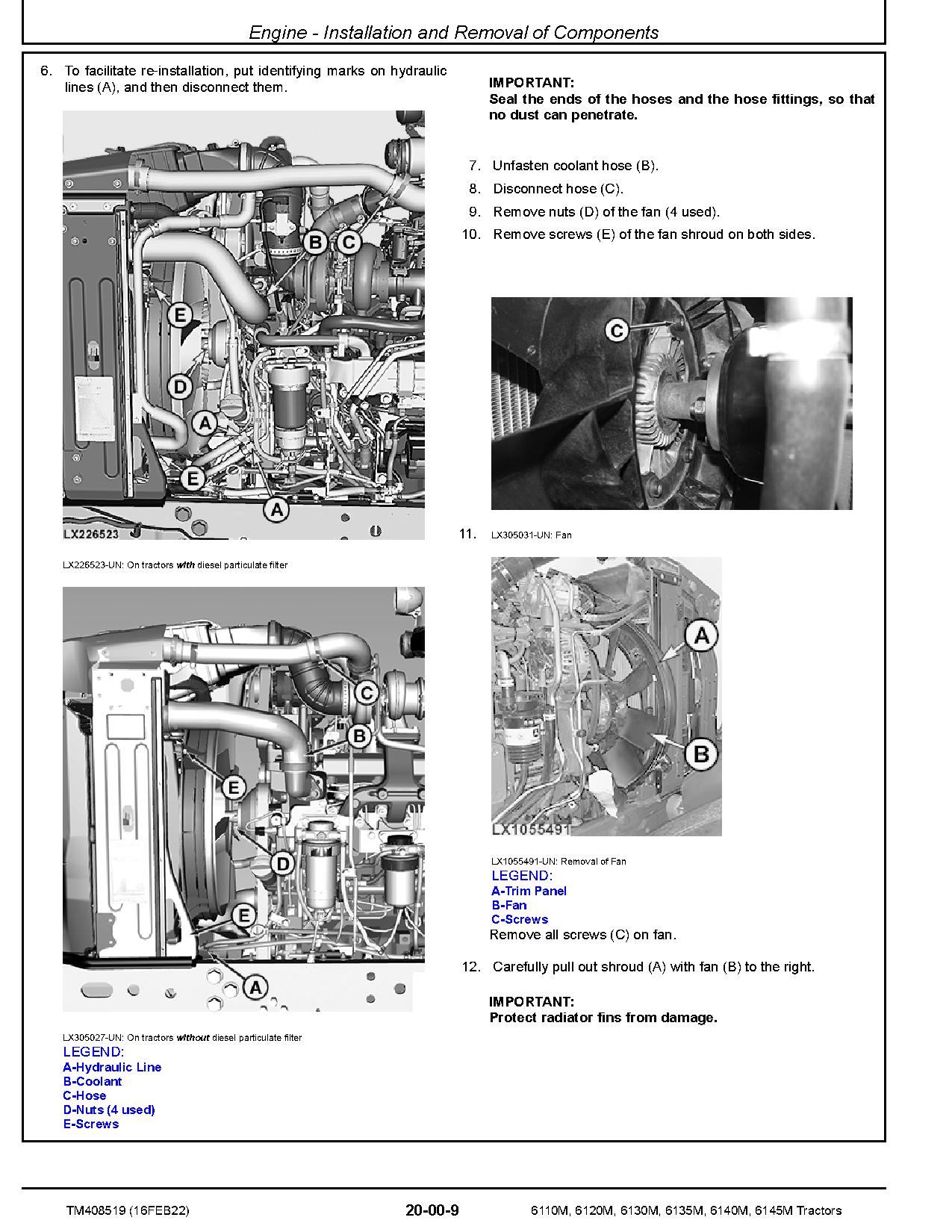 John Deere 6110M 6120M 6130M 6135M 6140M 6145M Tractors Repair Manual TM408519 (2)