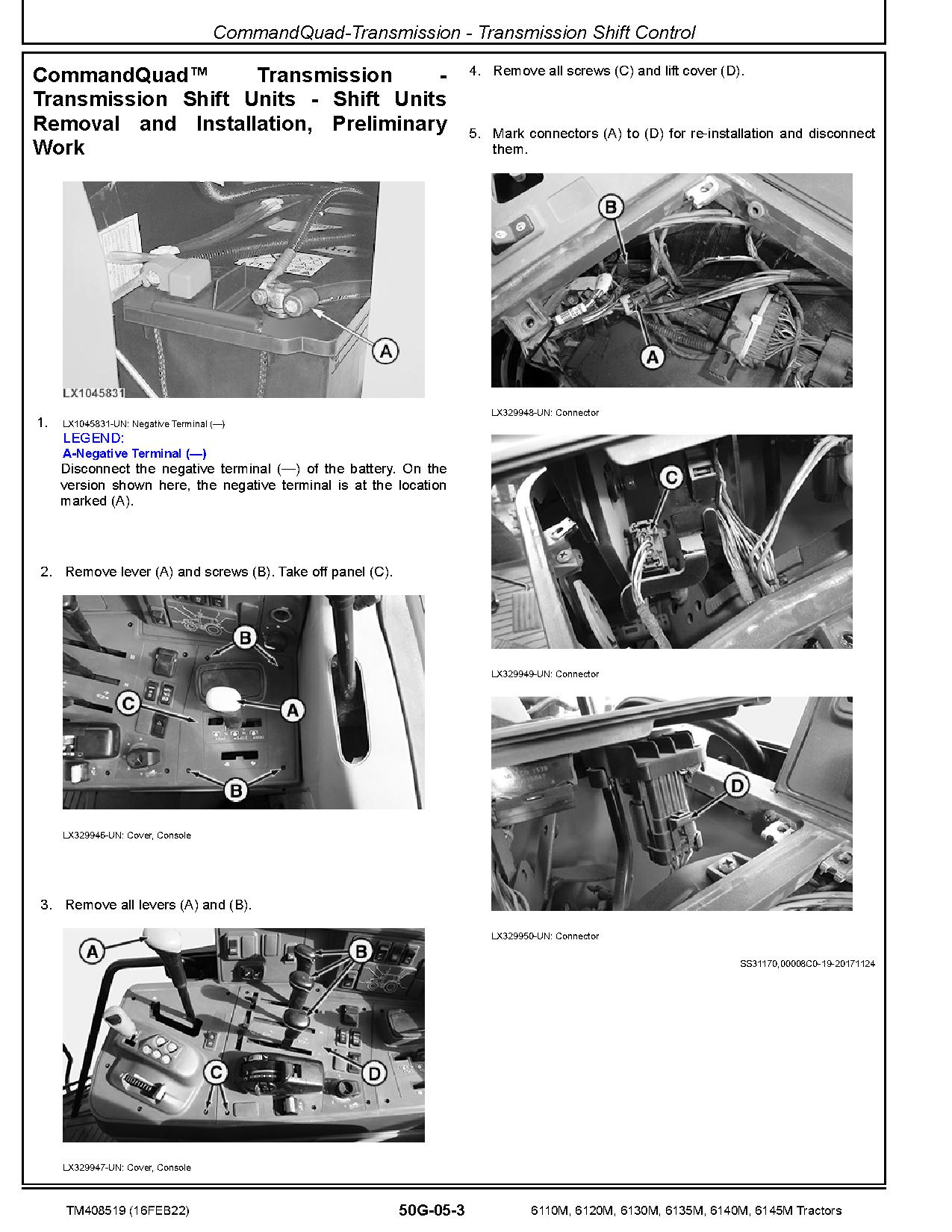 John Deere 6110M 6120M 6130M 6135M 6140M 6145M Tractors Repair Manual TM408519 (3)