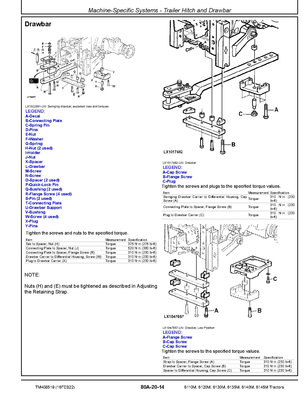 John Deere 6110M 6120M 6130M 6135M 6140M 6145M Tractors Repair Manual TM408519 (4)