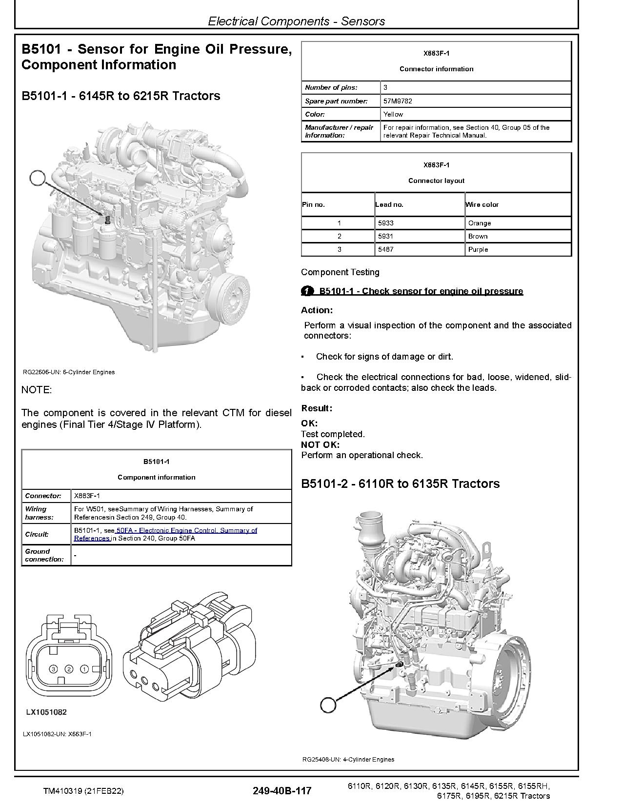 John Deere 6110R 6120R 6130R 6135R 6145R 6155R 6155RH 6175R 6195R 6215R Tractors Diagnostic Manual TM410319 (3)