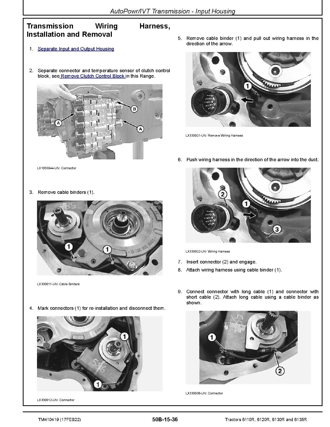 John Deere 6110R 6120R 6130R 6135R Tractors Repair Manual TM410419 (2)