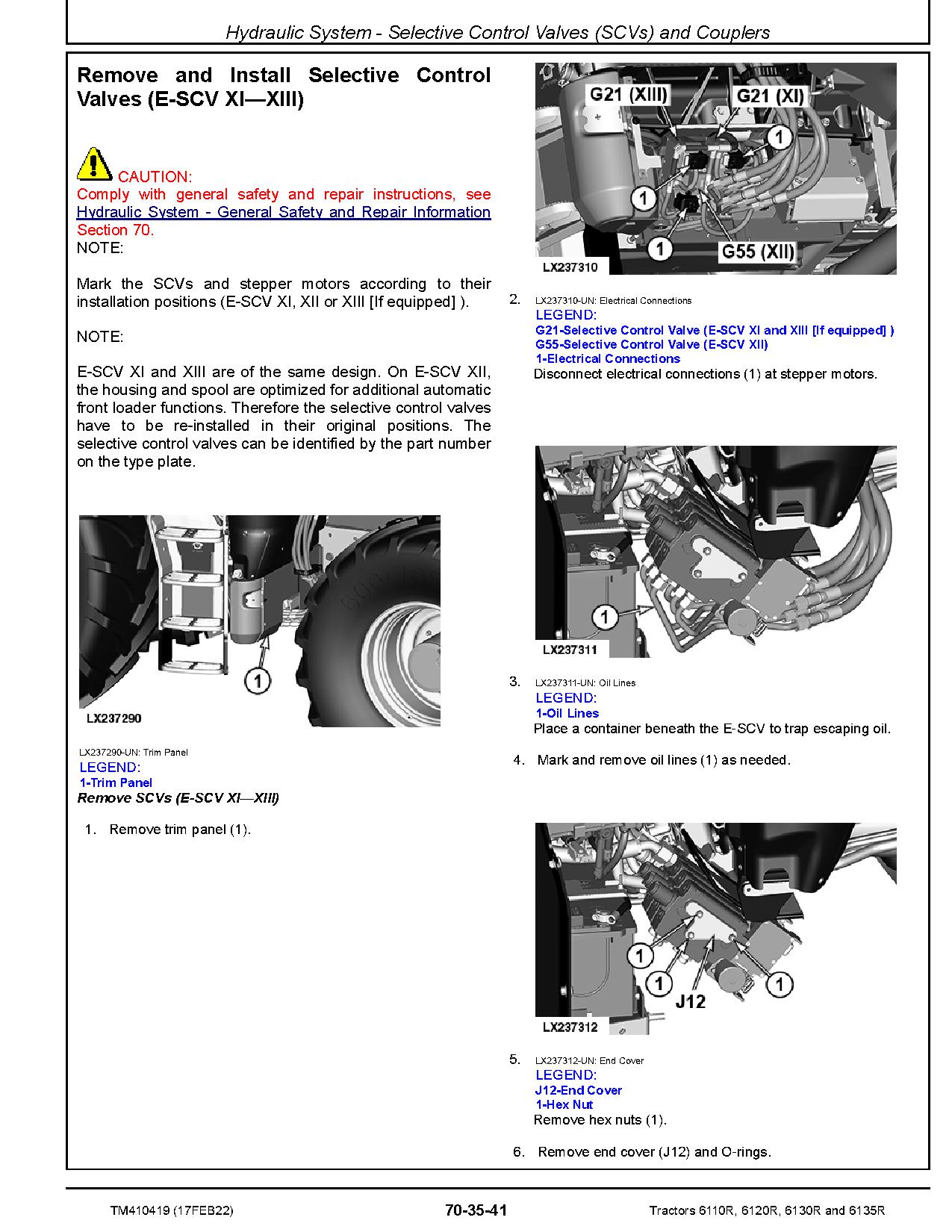 John Deere 6110R 6120R 6130R 6135R Tractors Repair Manual TM410419 (3)