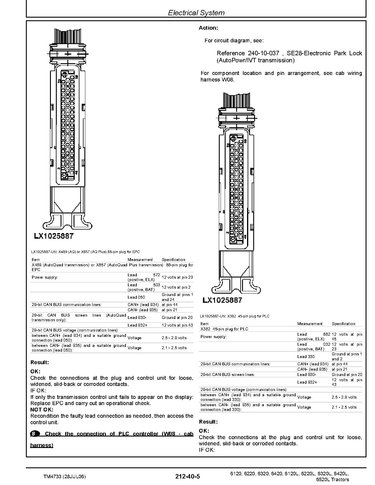 John Deere 6120 6120L 6220 6220L 6320 6320L 6420 6420L 6520L Tractors North America Diagnostic Manual TM4733 (3)