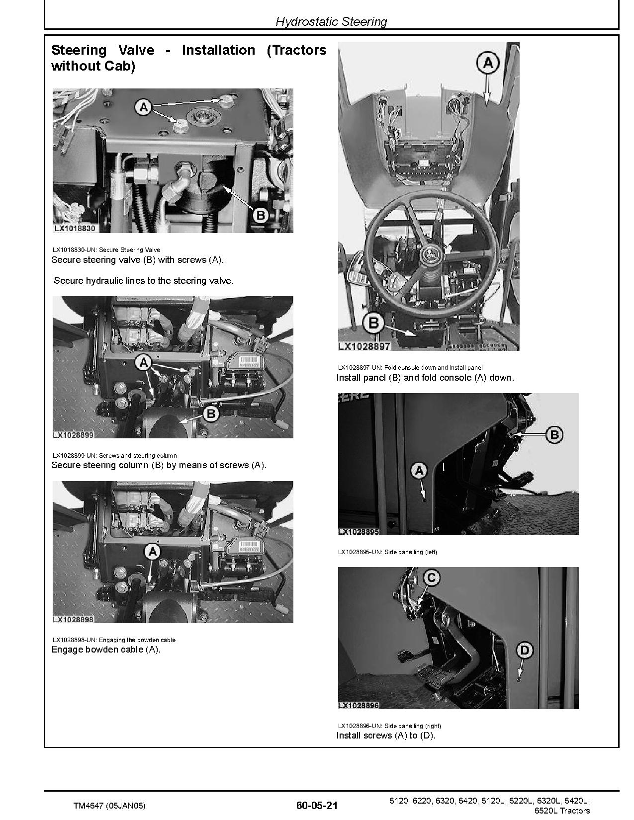 John Deere 6120 6120L 6220 6220L 6320 6320L 6420 6420L 6520L Tractors North America Repair Manual TM4647 (4)