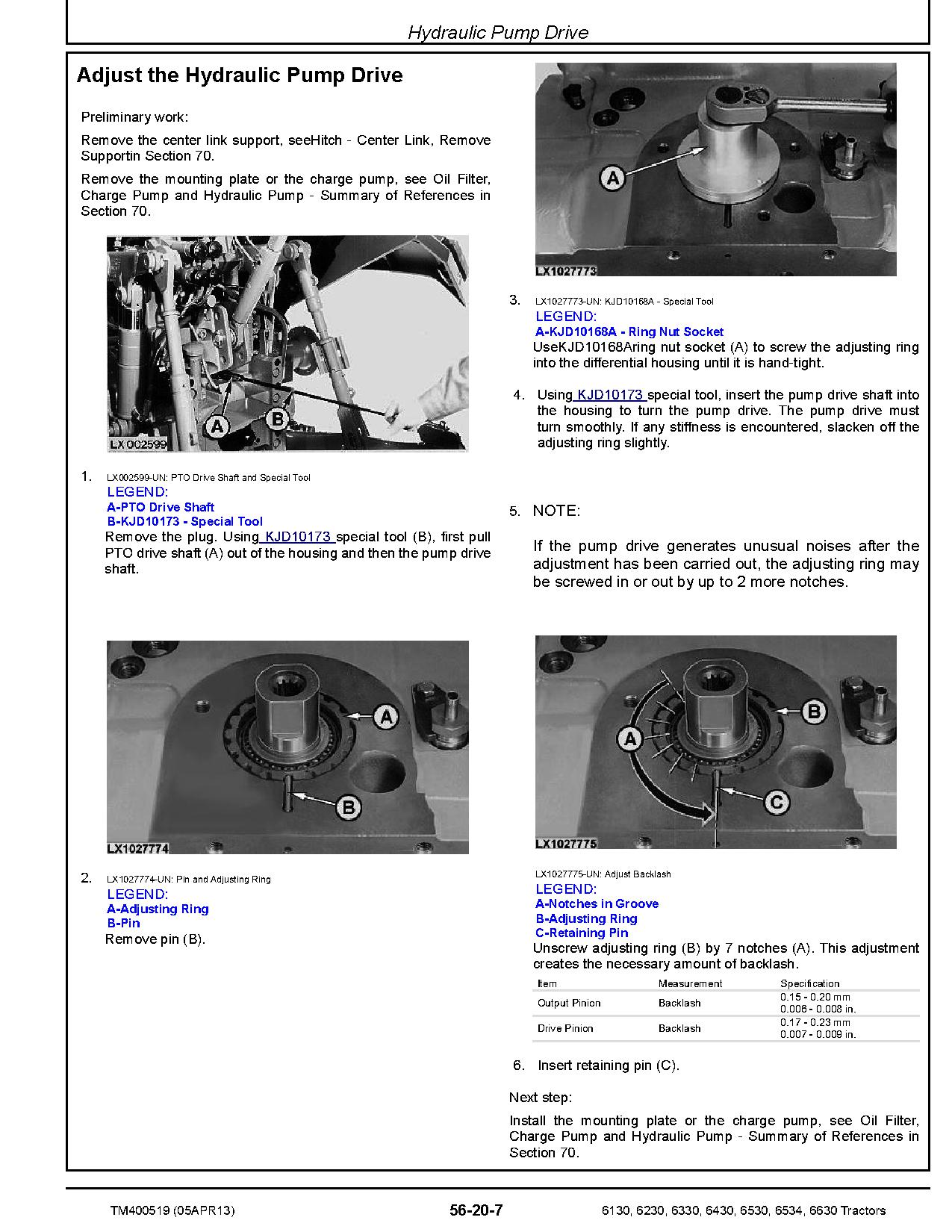 John Deere 6130 6230 6330 6430 6530 6534 6630 Tractors European Repair Manual TM400519 (3)