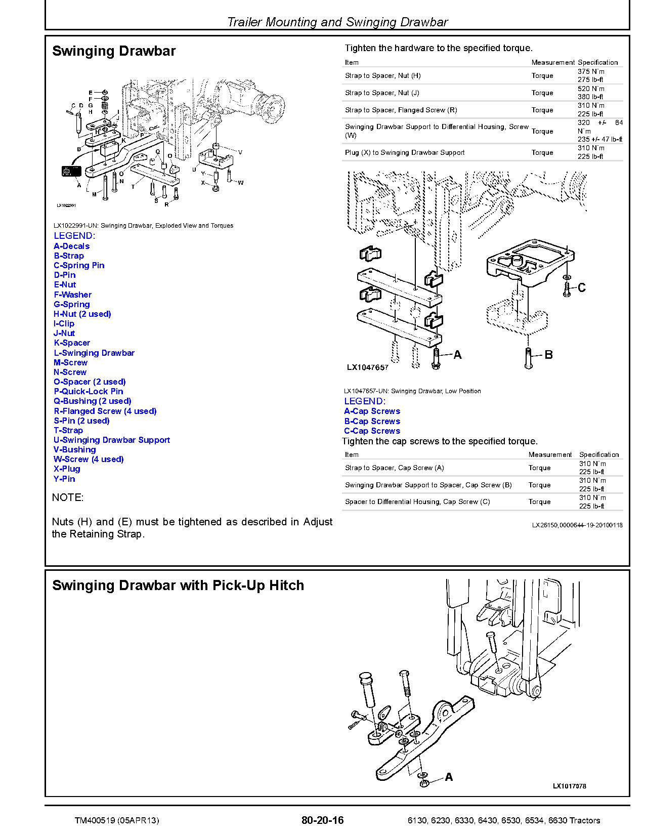 John Deere 6130 6230 6330 6430 6530 6534 6630 Tractors European Repair Manual TM400519 (4)