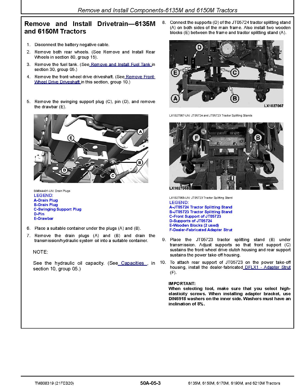 John Deere 6135M 6150M 6170M 6190M 6210M Tractors South America Repair Manual TM808319 (3)