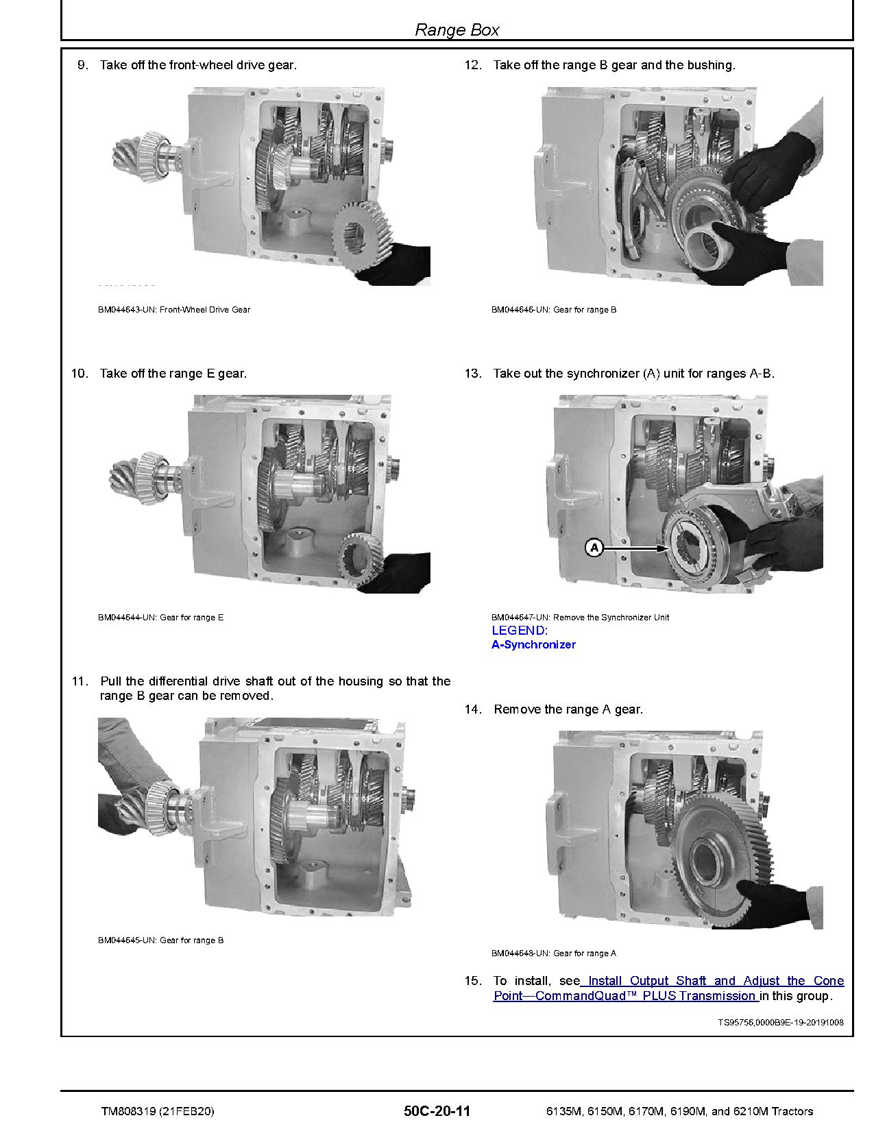 John Deere 6135M 6150M 6170M 6190M 6210M Tractors South America Repair Manual TM808319 (4)
