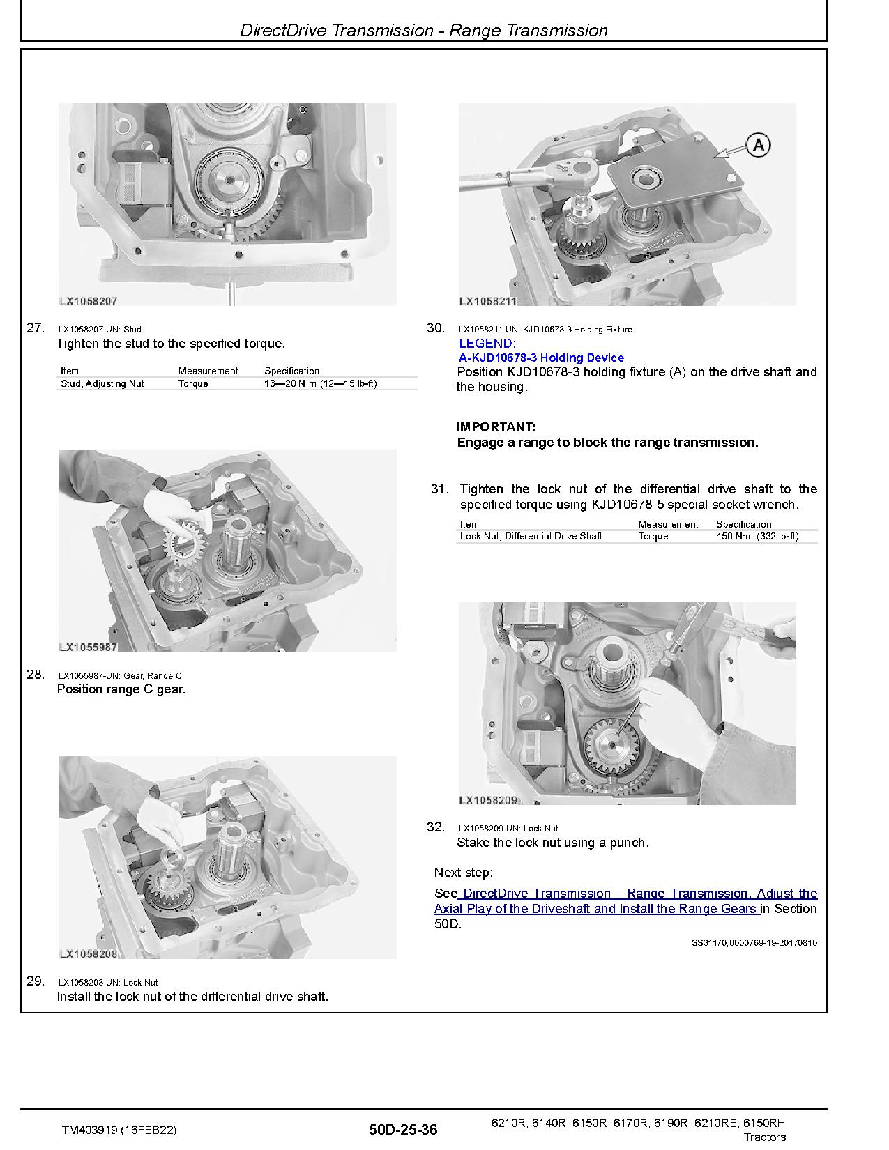 John Deere 6140R 6150R 6150RH 6170R 6190R 6210R 6210RE Tractors Repair Manual TM403919 (3)