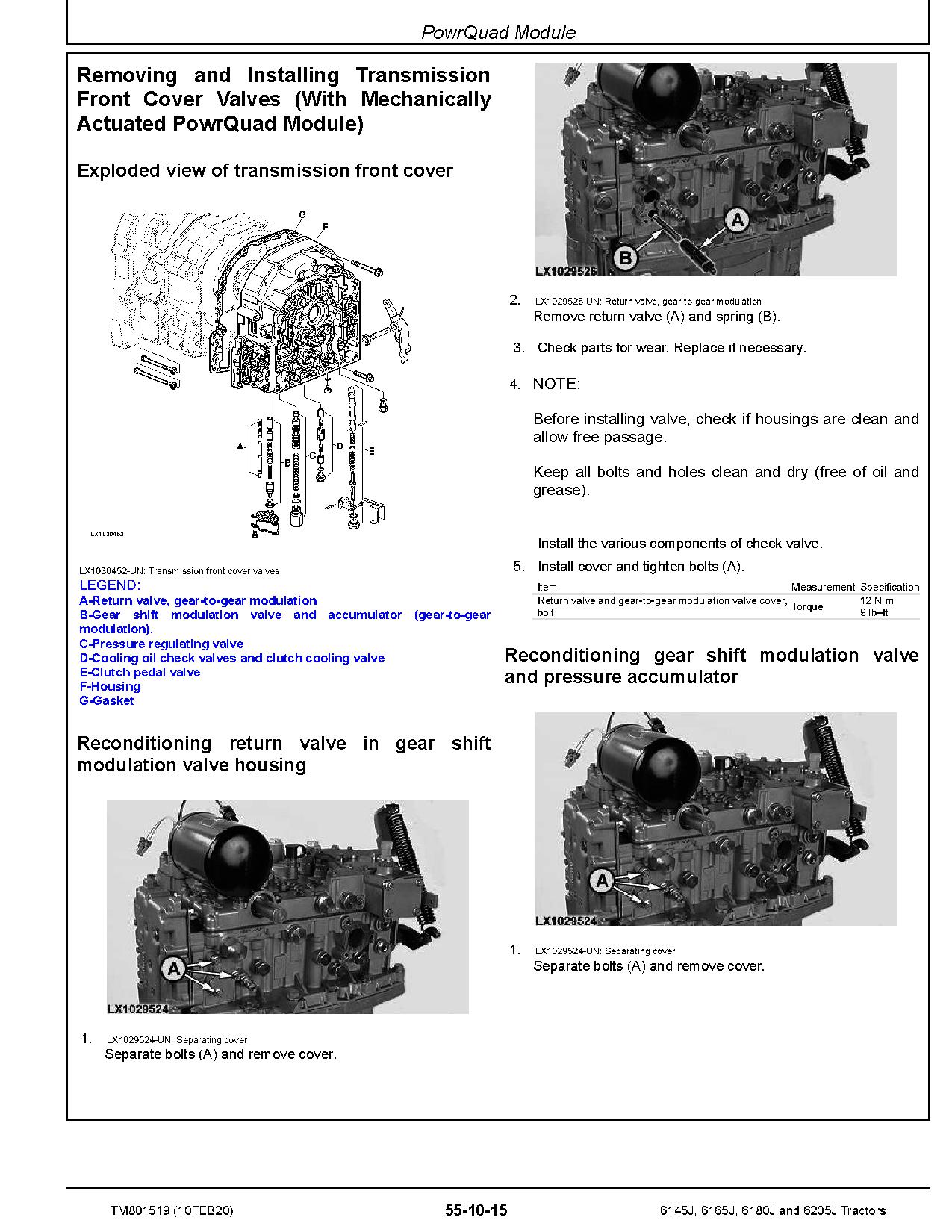 John Deere 6145J 6165J 6180J 6205J Tractors Repair Manual TM801519 (3)