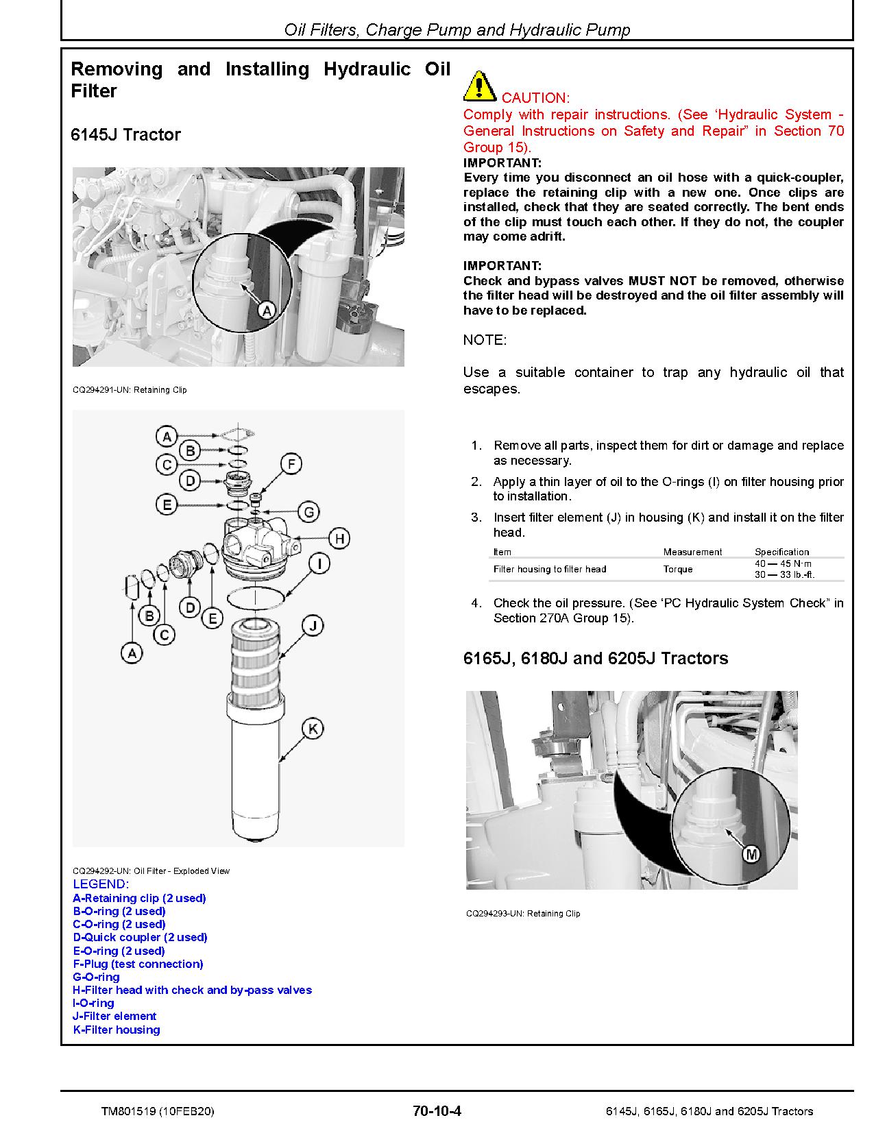 John Deere 6145J 6165J 6180J 6205J Tractors Repair Manual TM801519 (4)