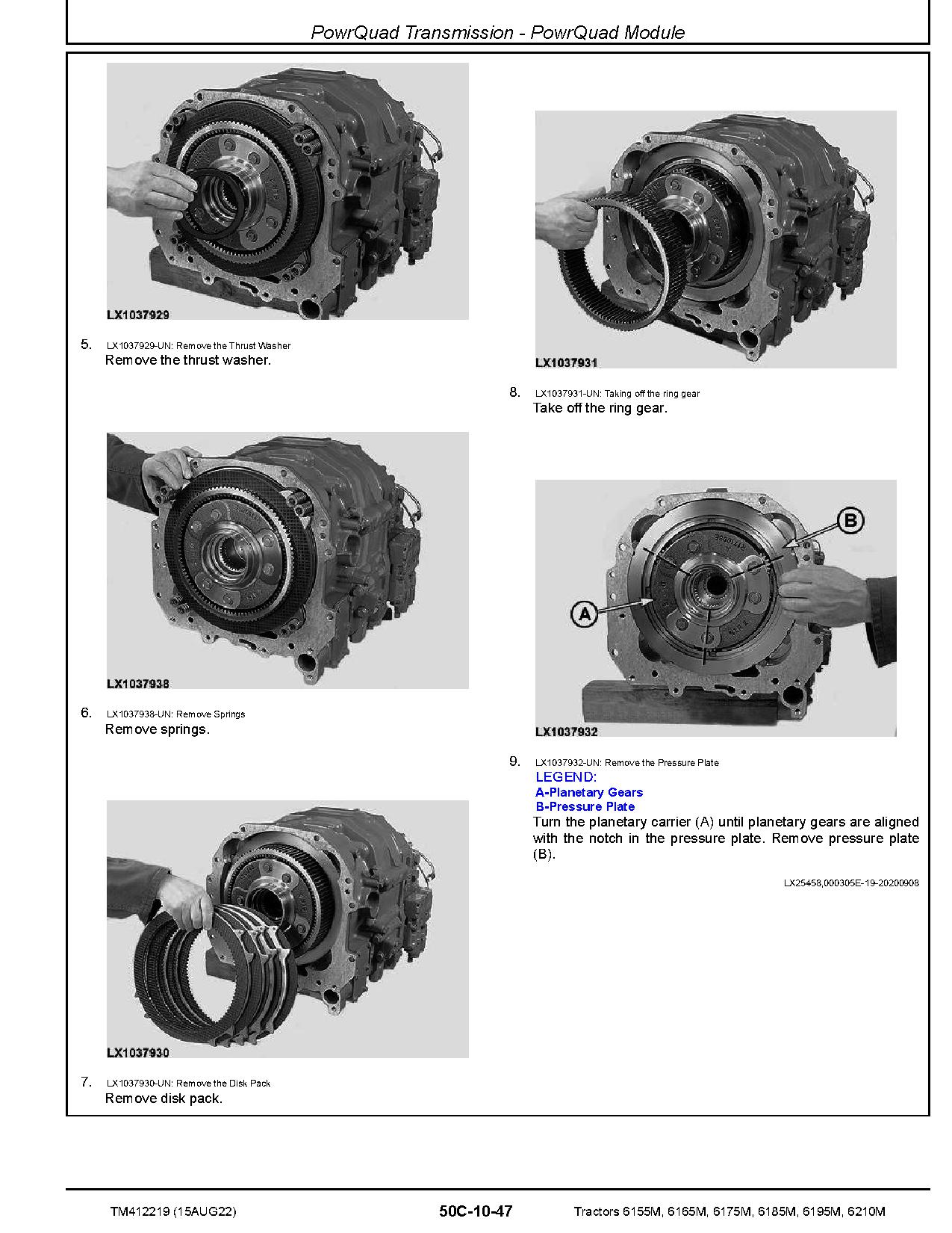 John Deere 6155M 6165M 6175M 6185M 6195M 6210M Tractors Repair Manual TM412219 (2)