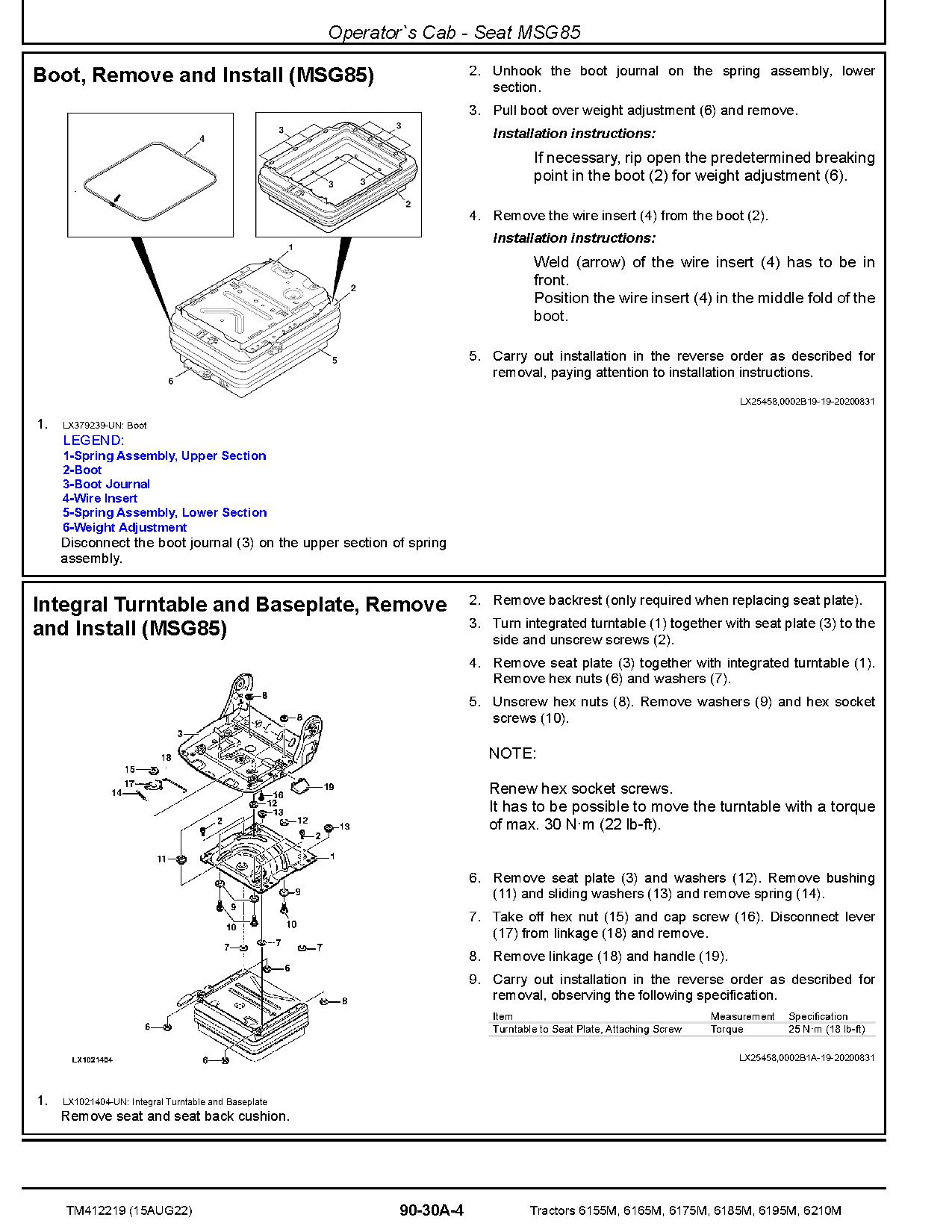 John Deere 6155M 6165M 6175M 6185M 6195M 6210M Tractors Repair Manual TM412219 (4)