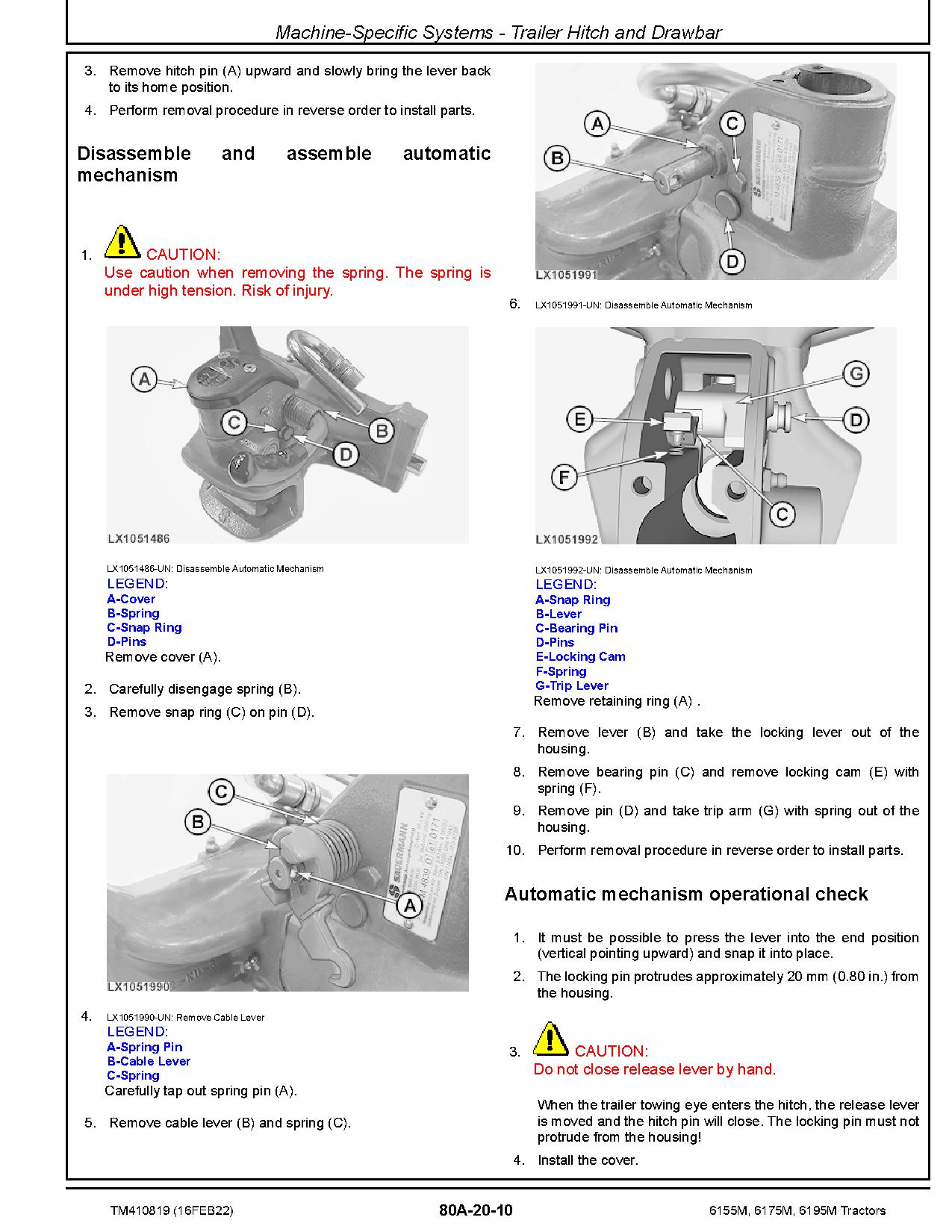 John Deere 6155M 6175M 6195M Tractors Repair Manual TM410819 (4)