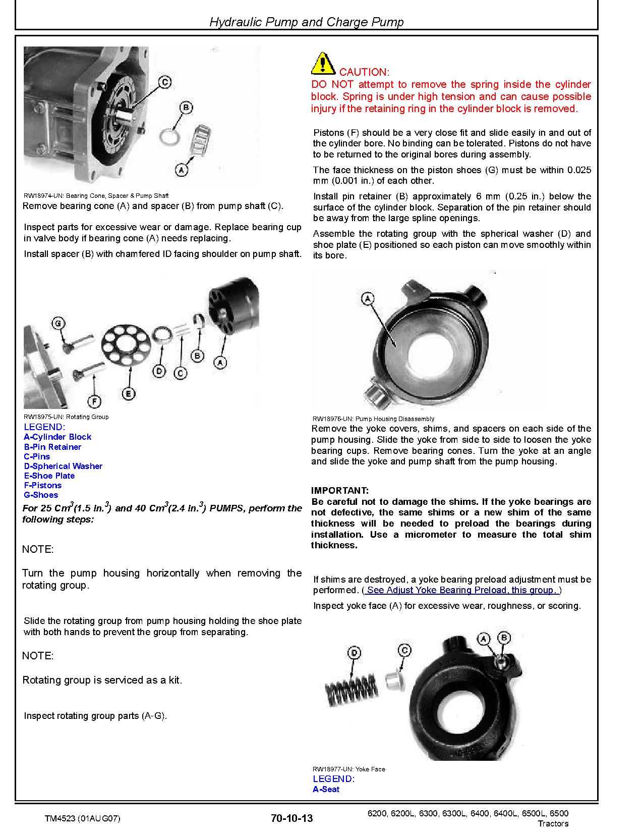 John Deere 6200 6200L 6300 6300L 6400 6400L 6500 6500L Tractors North America Repair Manual TM4523 (4)