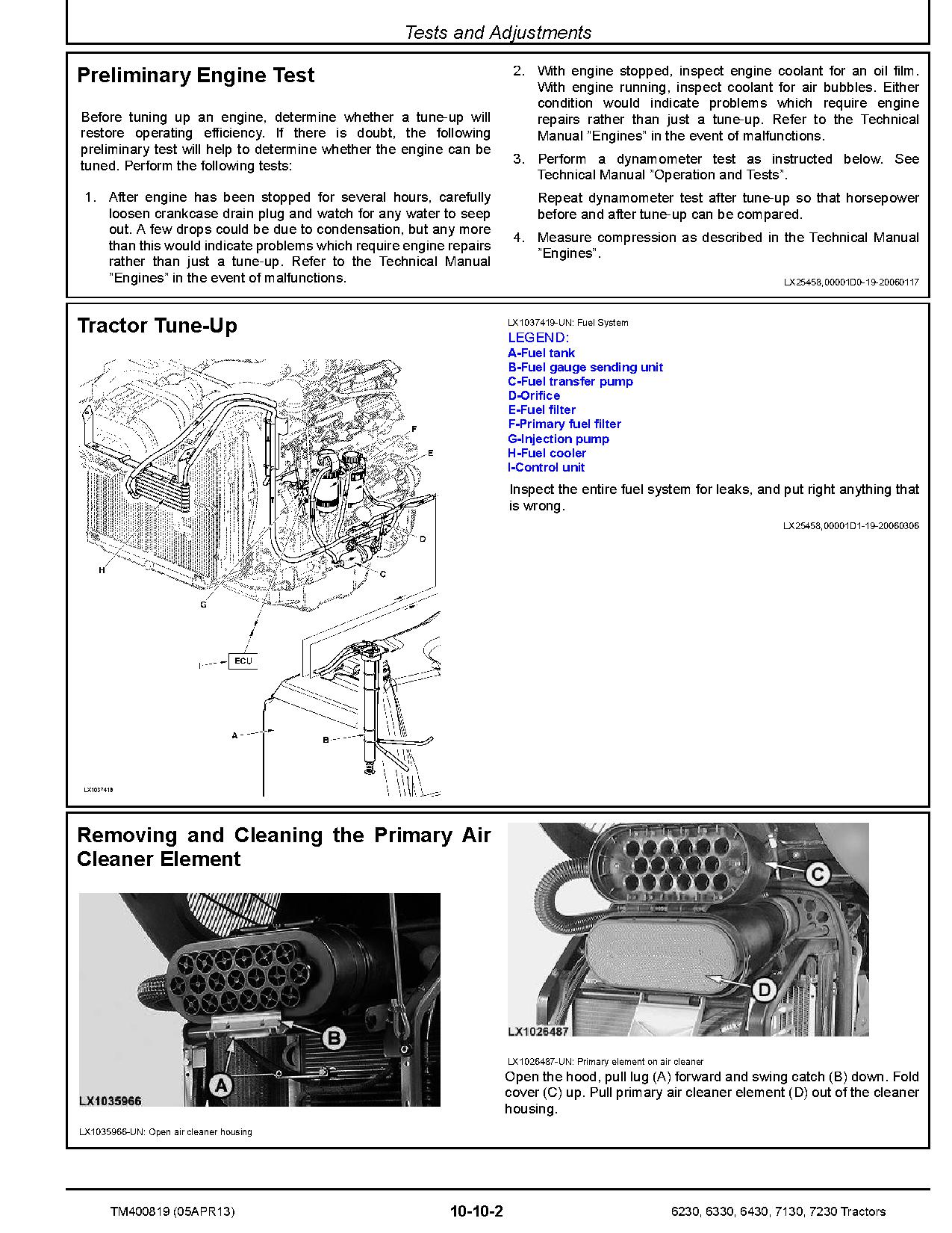John Deere 6230 6330 6430 7130 7230 Tractors North American Repair Manual TM400819 (2)