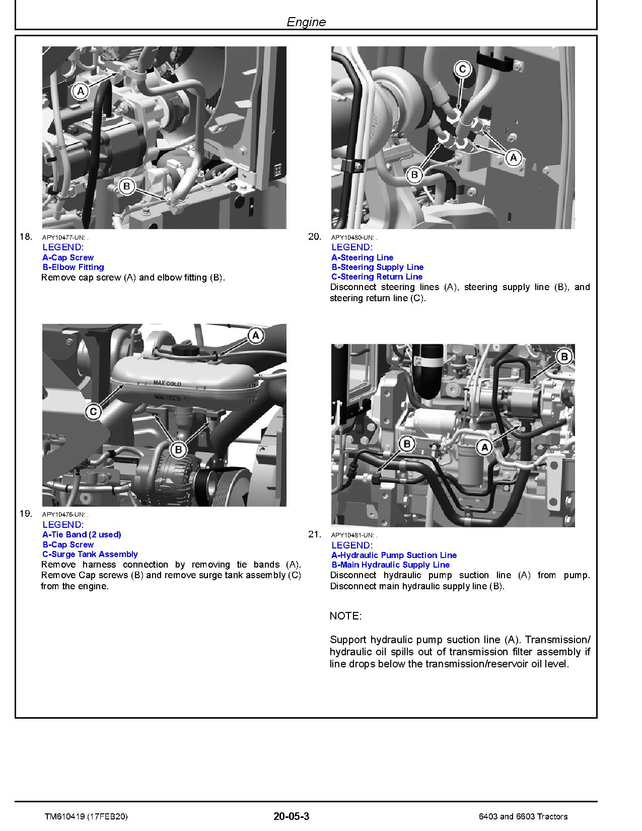 John Deere 6403 6603 Tractors Export Repair Manual TM610419 (2)