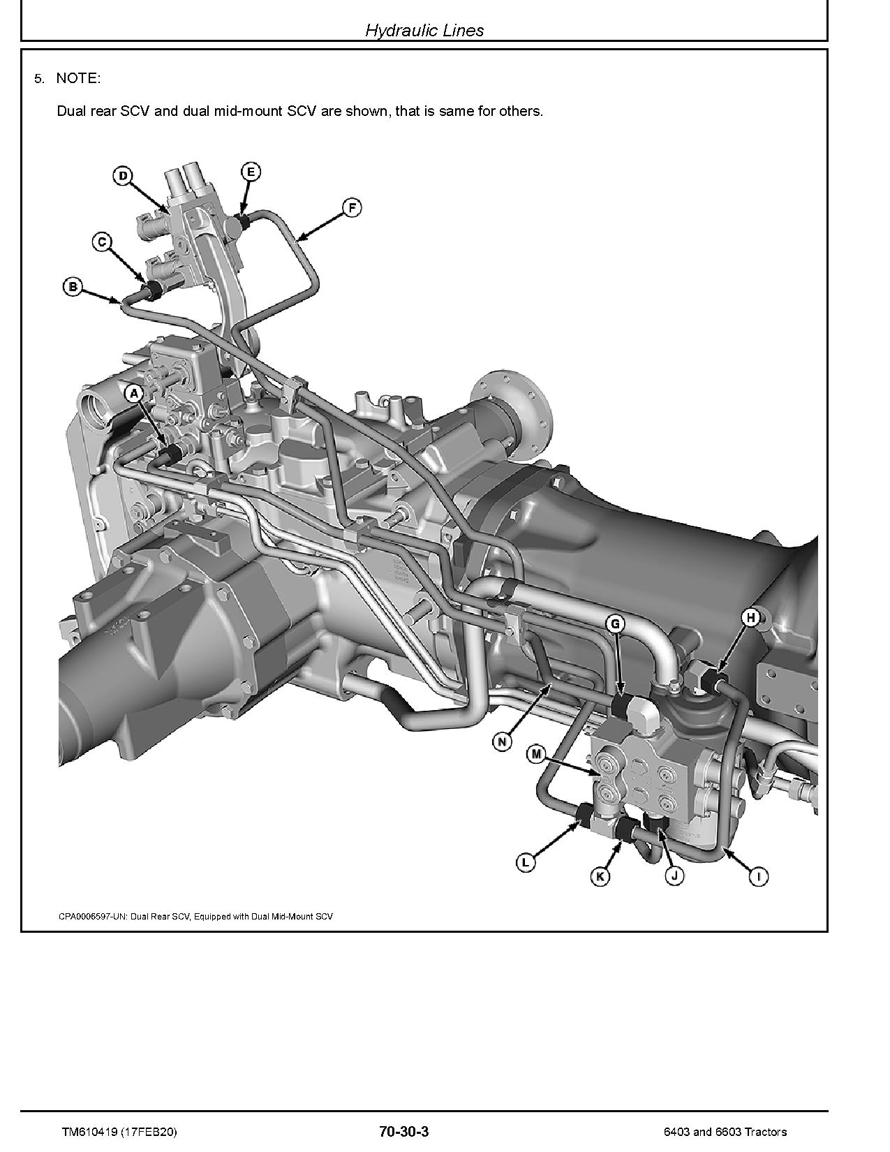 John Deere 6403 6603 Tractors Export Repair Manual TM610419 (4)