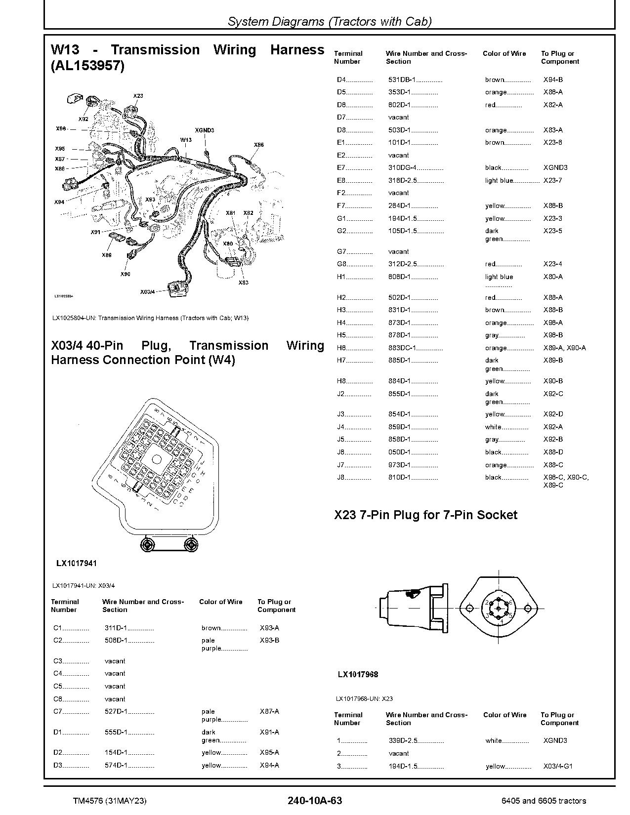 John Deere 6405 6605 Tractors North American Operation Test Manual TM4576 (2)