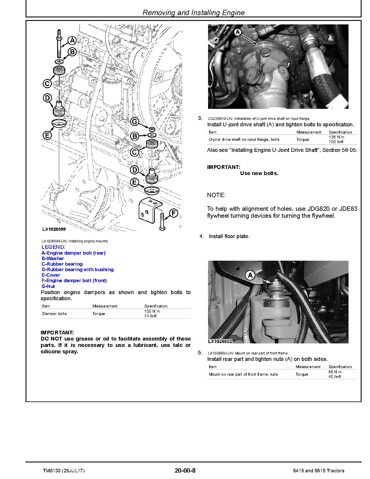 John Deere 6415 6615 Tractors Repair Manual TM8130 (2)