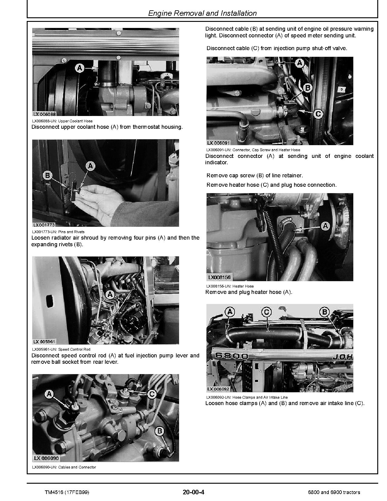 John Deere 6800 6900 Tractors Europe Repair Manual TM4516 (2)
