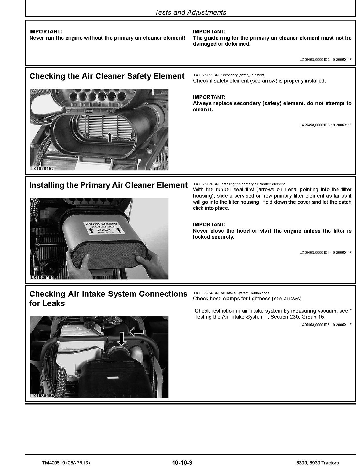 John Deere 6830 6930 Tractors European Repair Manual TM400619 (2)