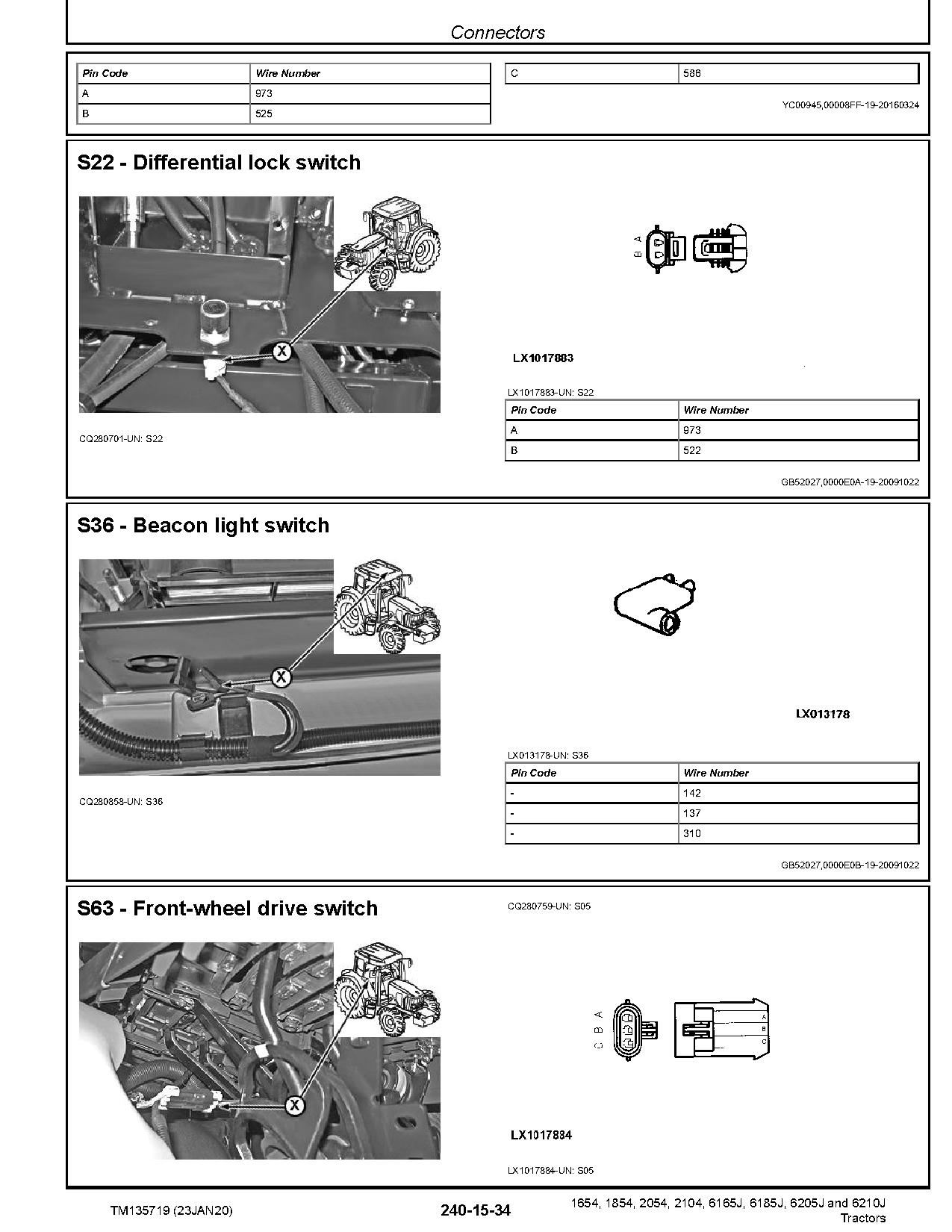 John Deere 6J 1654 6J 1854 6J 2054 6J 2104 China 6165J 6185J 6205J 6210J Asia Tractors Diagnostic Manual TM135719 (3)