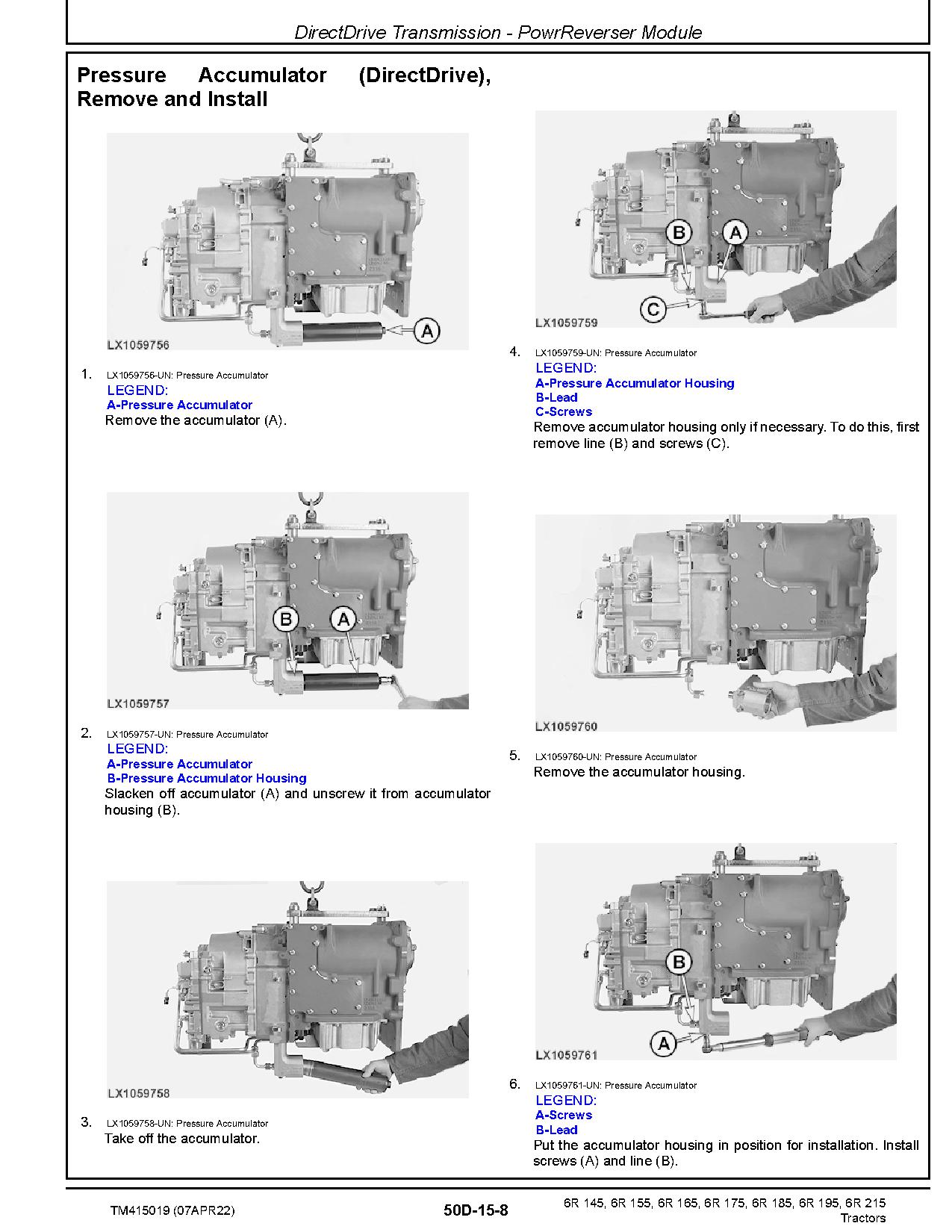 John Deere 6R 145 6R 155 6R 165 6R 175 6R 185 6R 195 6R 215 Tractors Repair Manual TM415019 (3)