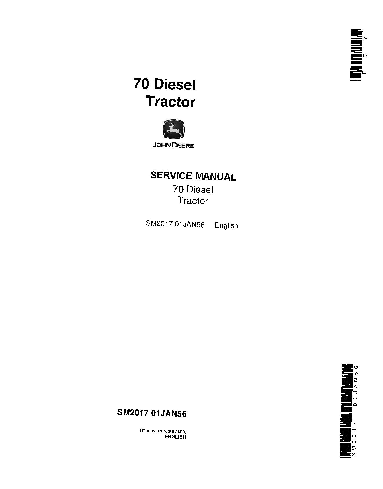 John Deere 70 Tractors Service Manual SM2017 (1)