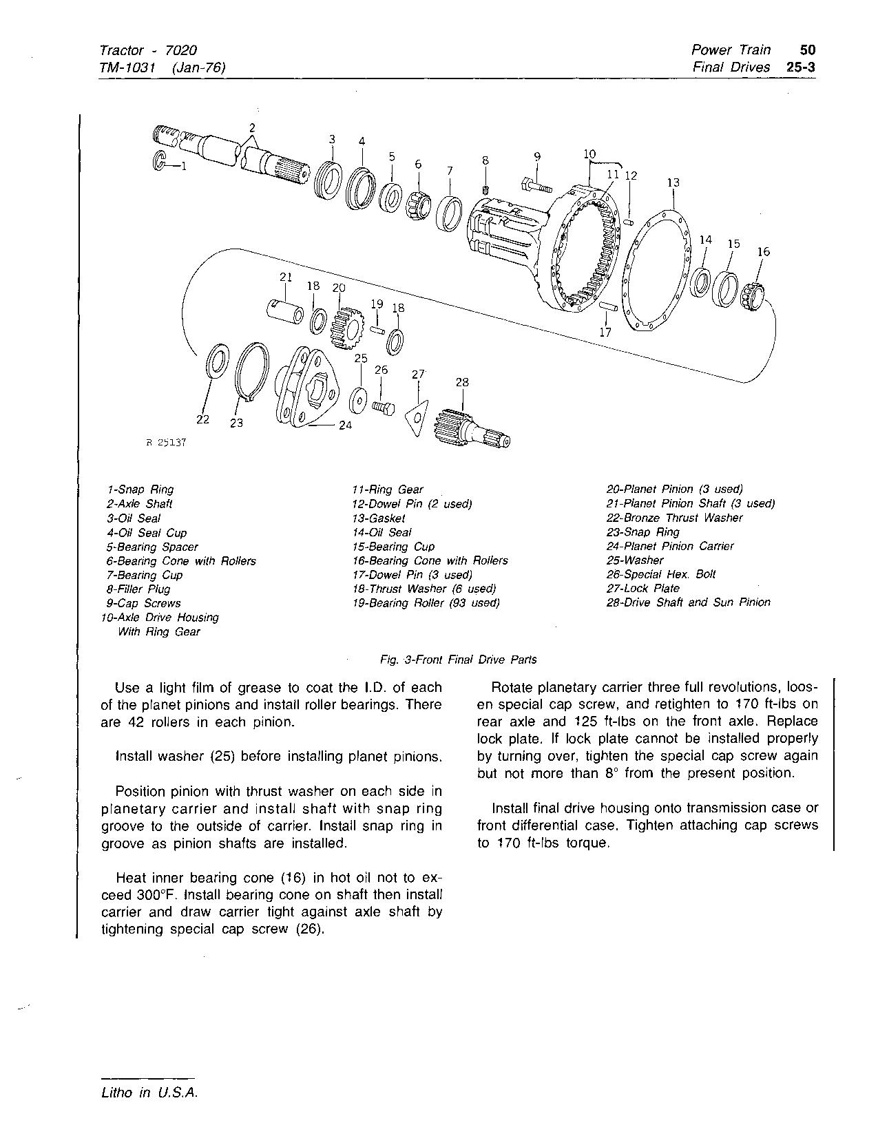 John Deere 7020 Tractors Technical Manual TM1031 (4)