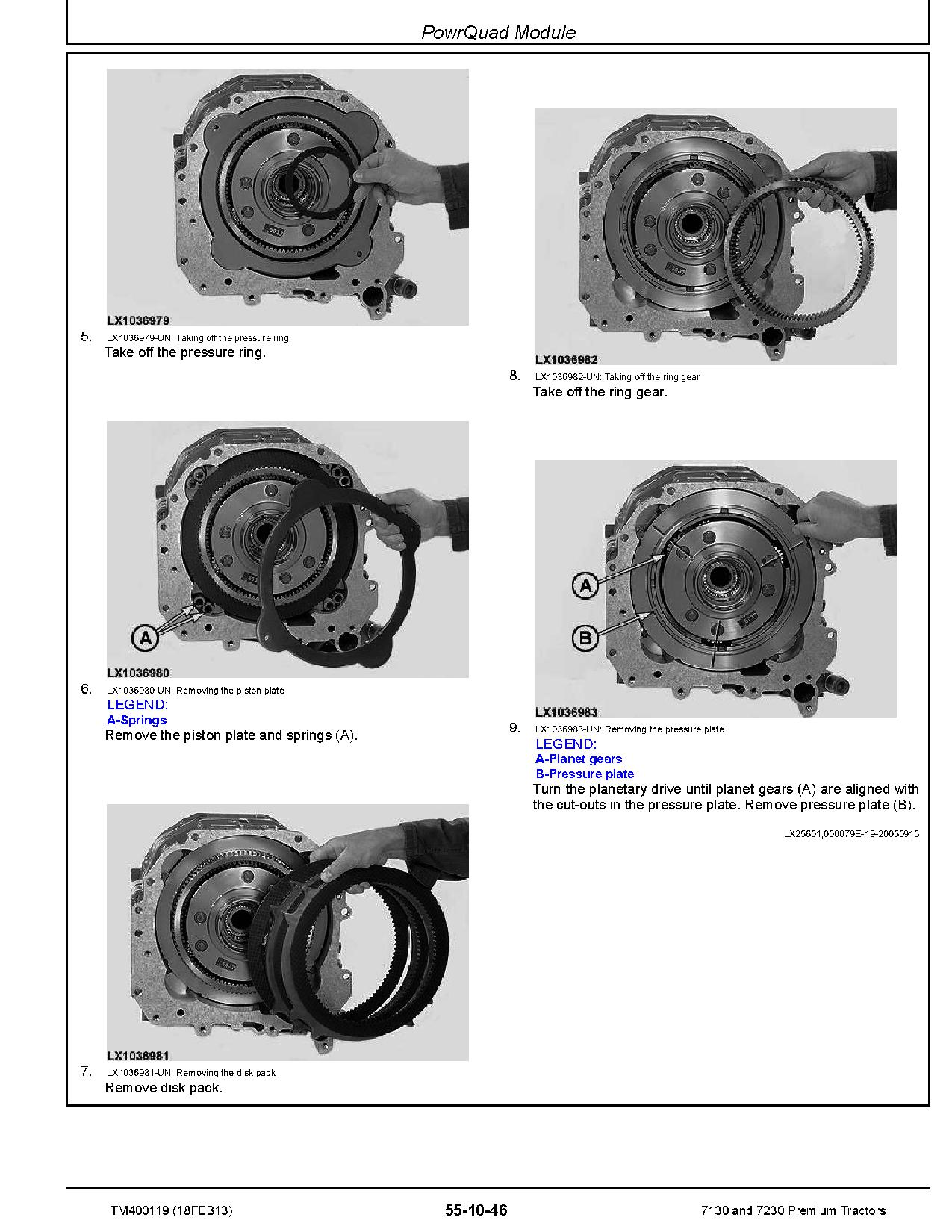 John Deere 7130 7230 Premium Tractors North America Service Repair Techical Manual TM400119 (2)