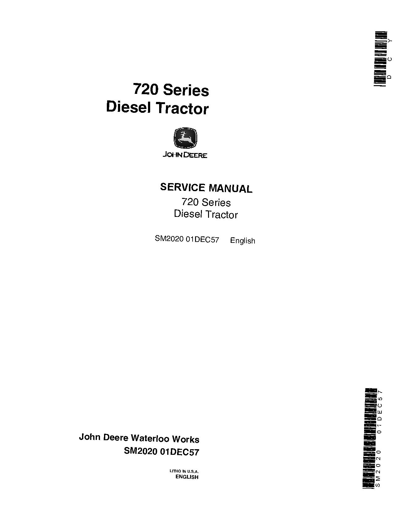 John Deere 720 730 Tractors Service Manual SM2020 (1)