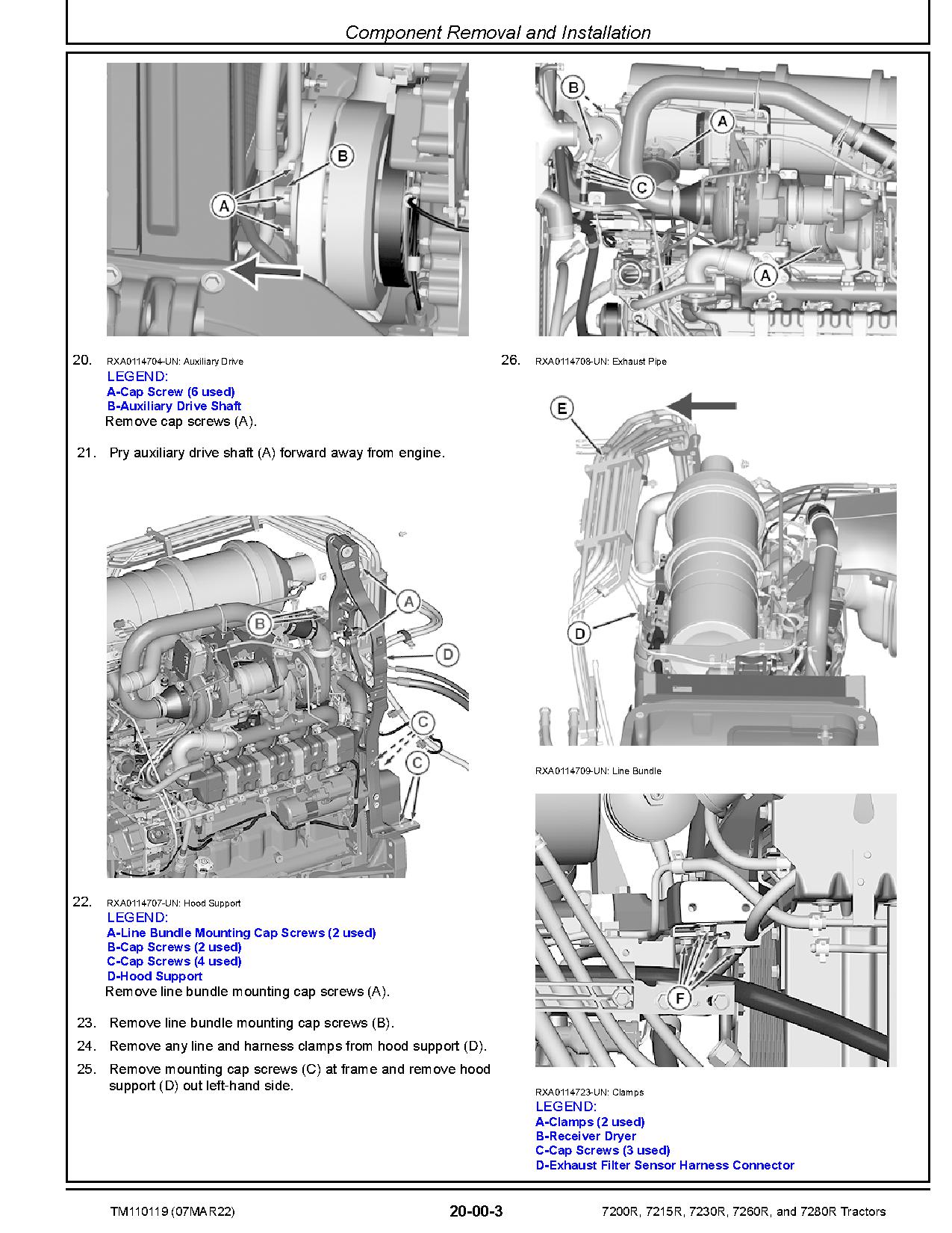 John Deere 7200R 7215R 7230R 7260R 7280R Tractors Repair Manual TM110119 (2)