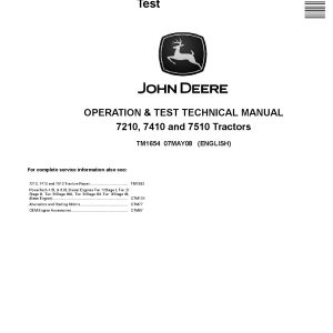 John Deere 7210 7410 7510 Tractors Operation Test Manual TM1654 (1)