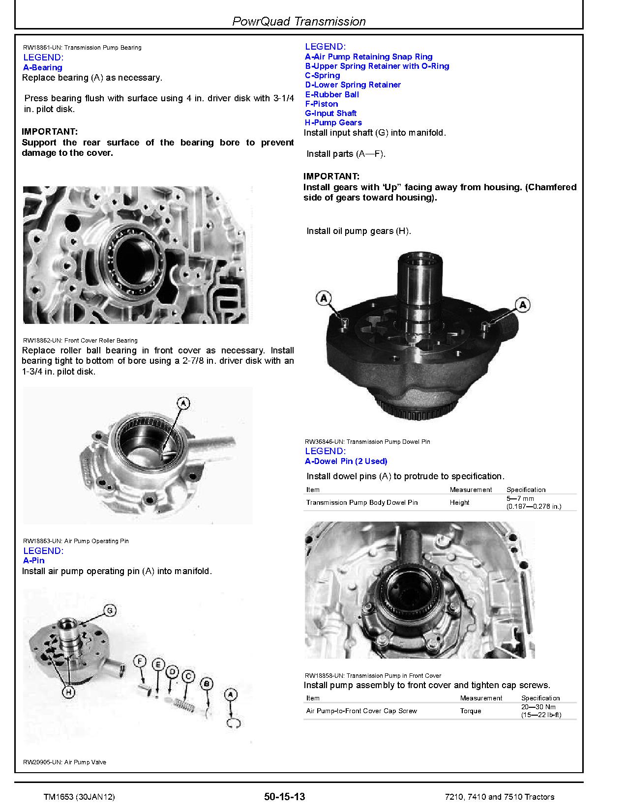 John Deere 7210 7410 7510 Tractors Repair Manual TM1653 (3)