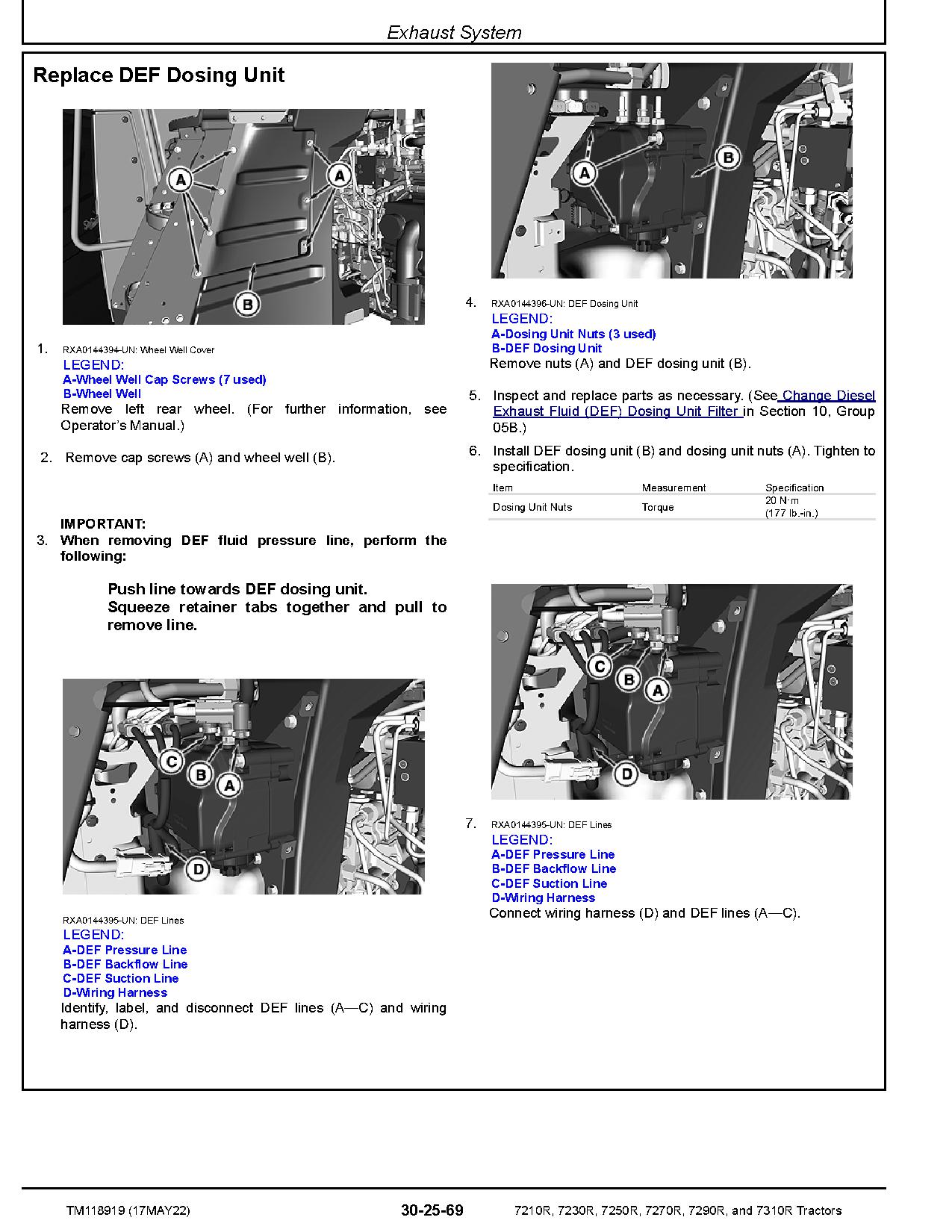 John Deere 7210R 7230R 7250R 7270R 7290R 7310R Tractors Repair Manual TM118919 (3)