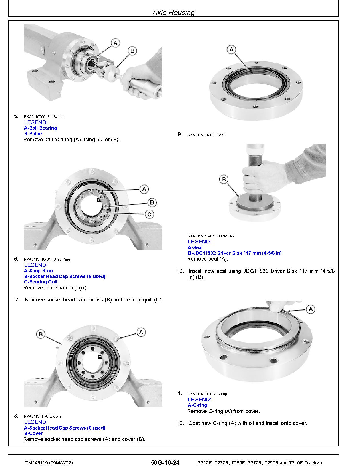 John Deere 7210R 7230R 7250R 7270R 7290R 7310R Tractors Repair Manual TM146119 (4)