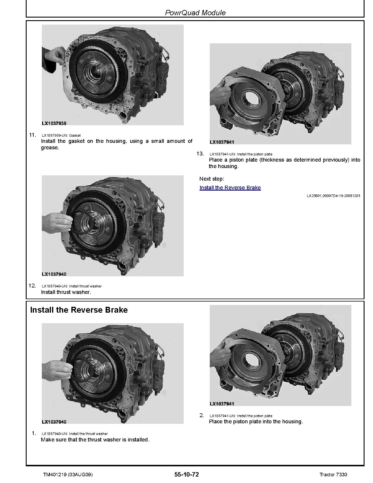 John Deere 7330 Tractors North American Repair Manual TM401219 (3)