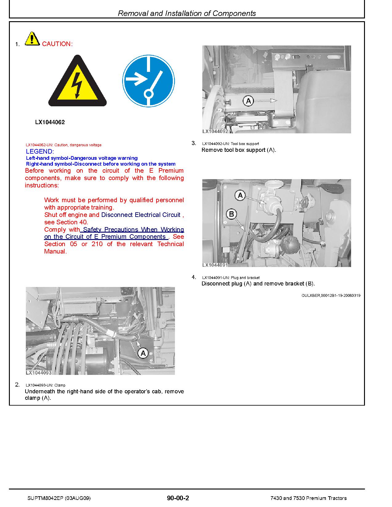 John Deere 7430E 7530E Premium Tractors Repair Manual Supplement SUPTM8042EP (4)