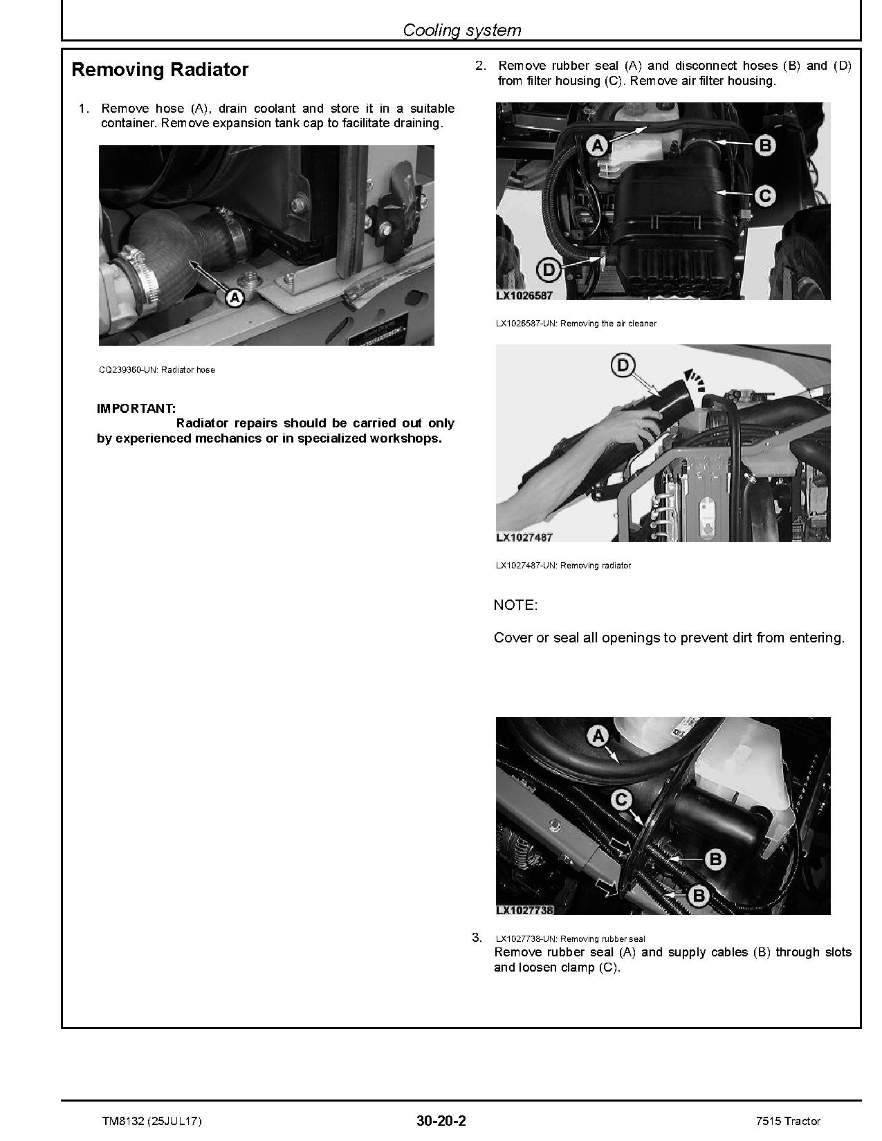 John Deere 7515 Tractors Repair Manual TM8132 (2)