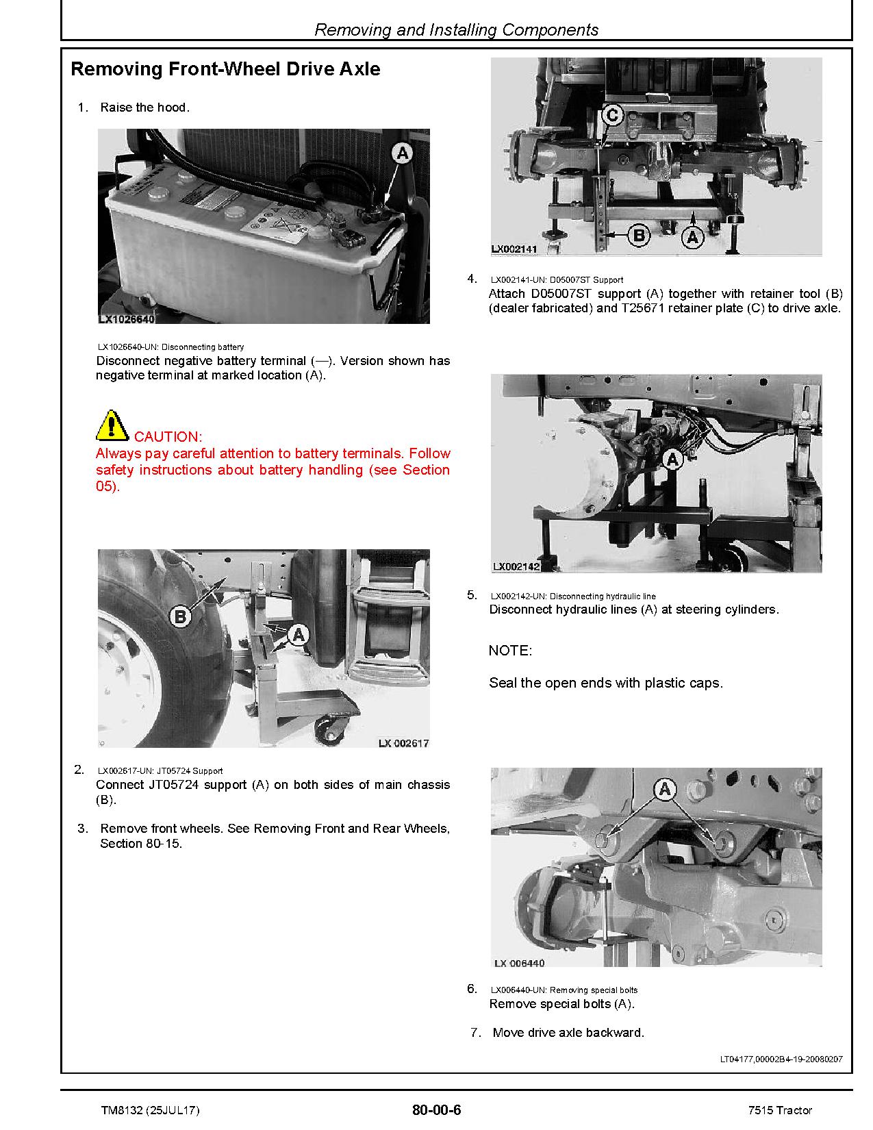 John Deere 7515 Tractors Repair Manual TM8132 (4)